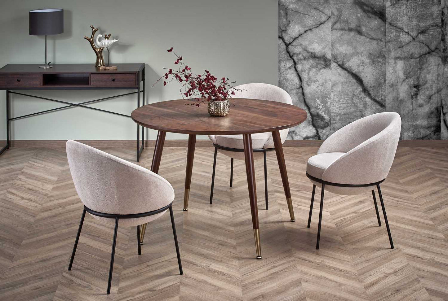 Galds Domer 110/76/72 cm rieksts/zelts - N1 Home