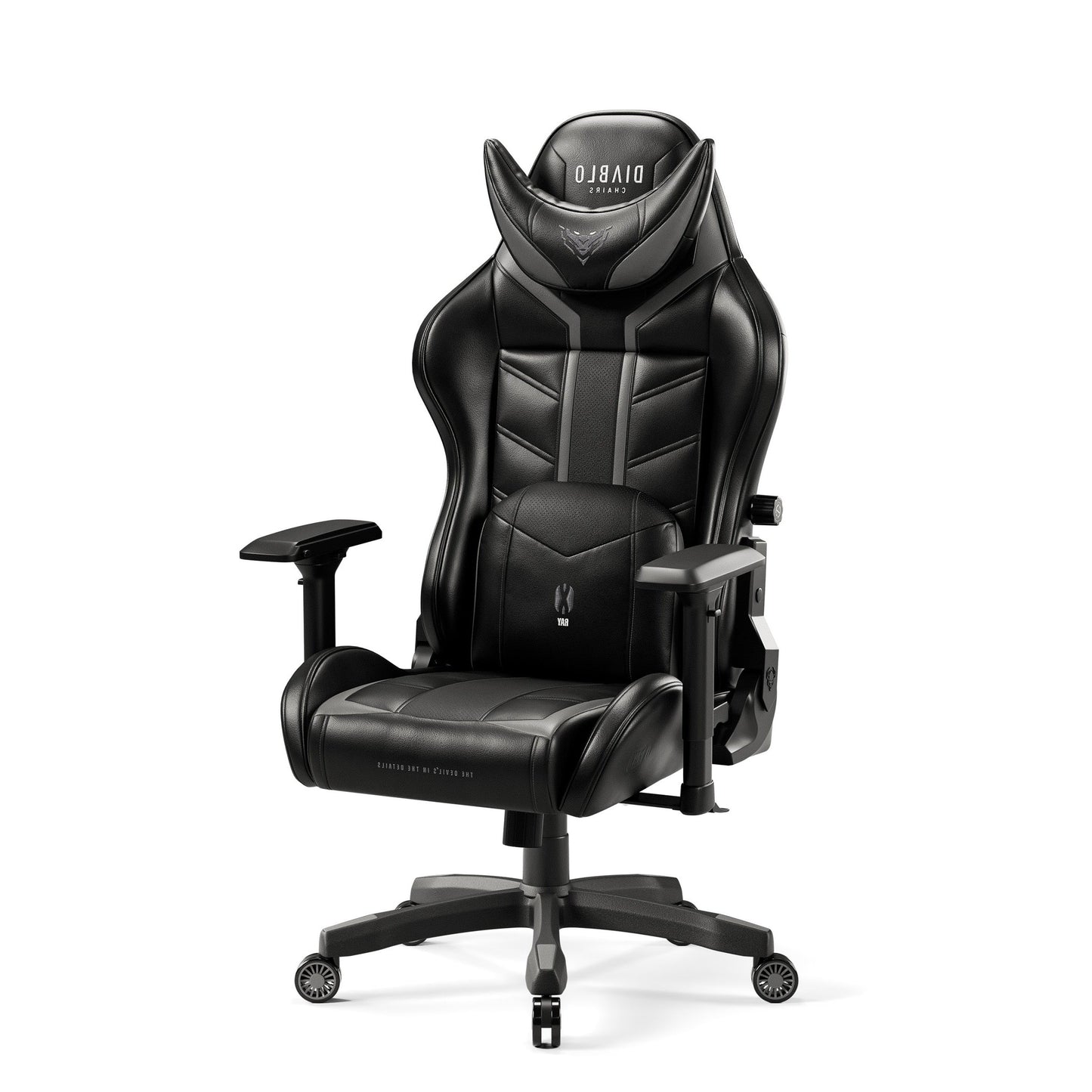 Krēsls X - Ra 125 - 135/68/57; 135 - 145/ 73/63 cm melns/pelēks - N1 Home