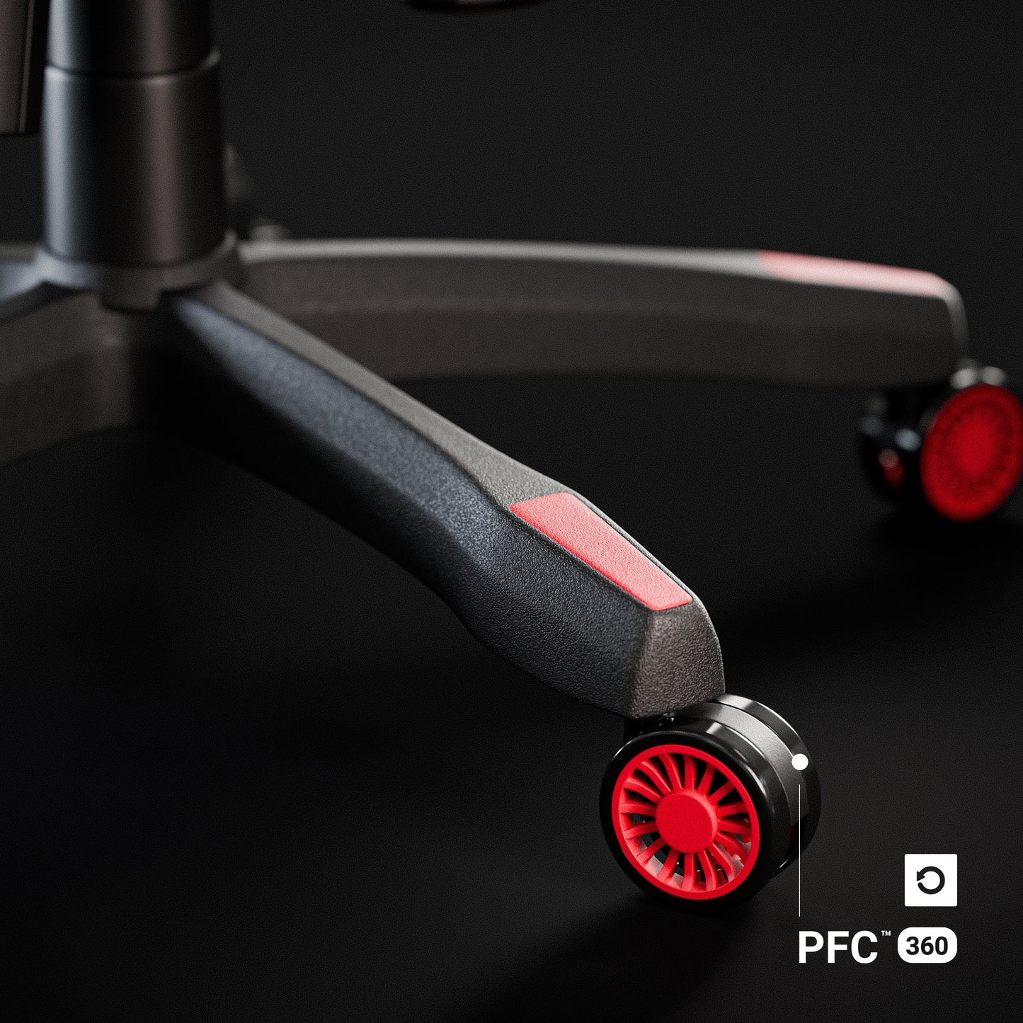 Krēsls X - Ra 125 - 135/68/57; 135 - 145/ 73/63 cm melns/sarkans - N1 Home