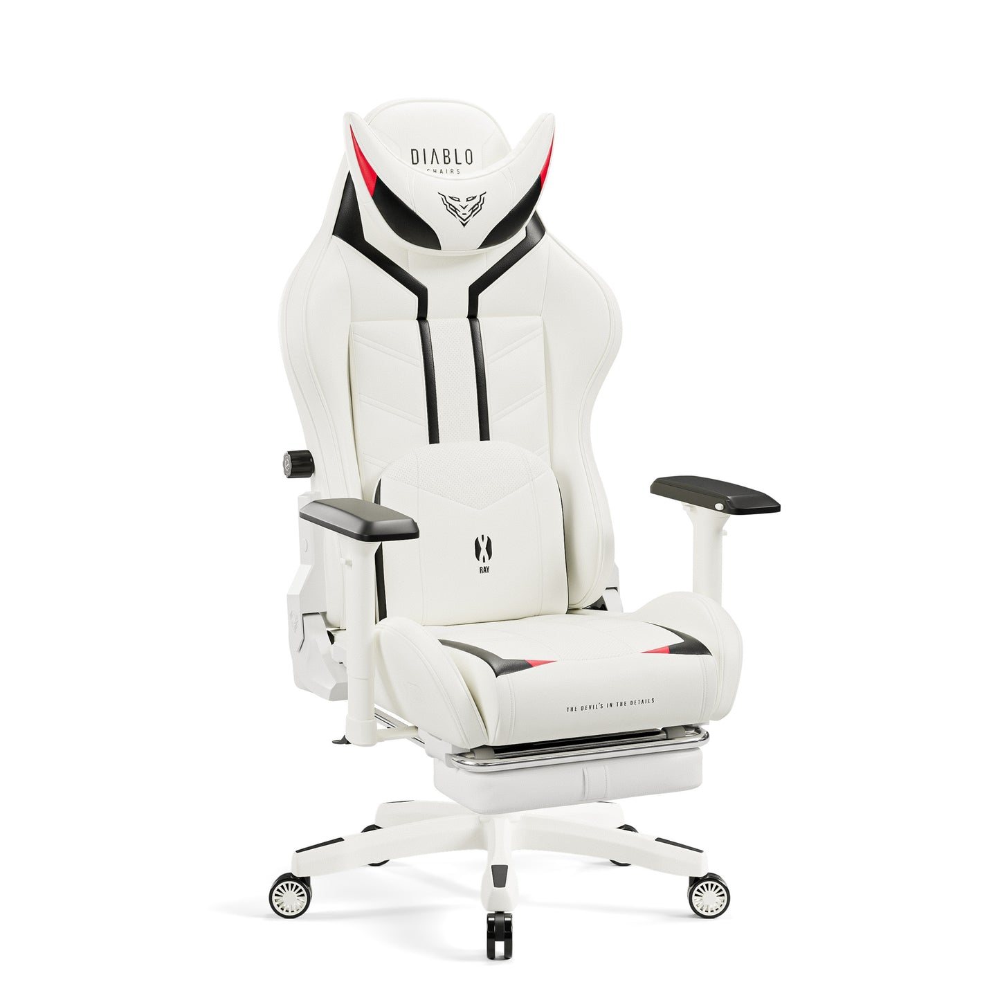 Krēsls X - Ra 125 - 135/68/57; 135 - 145/ 73/63 cm balts/melns - N1 Home