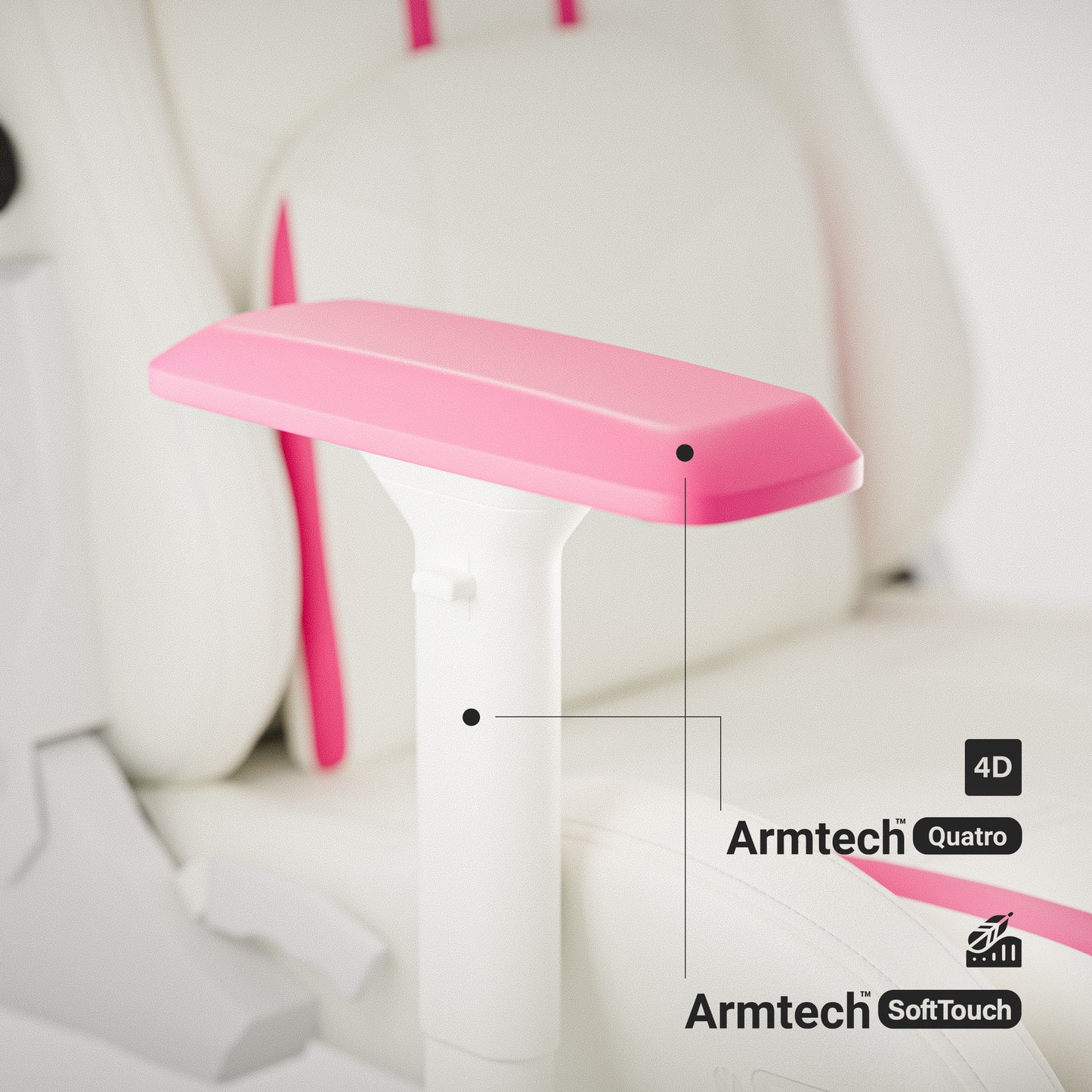Krēsls X - Ra 125 - 135/68/57 rozā/balts - N1 Home