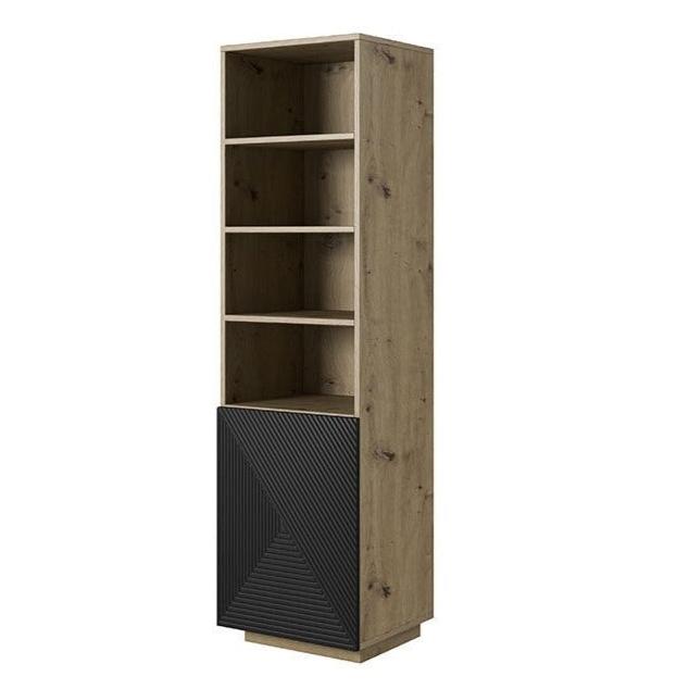 Skapis OSLO 180/43/50 dabīgs/melns - N1 Home