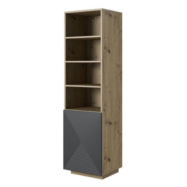 Skapis OSLO 180/43/50 dabīgs/pelēks - N1 Home