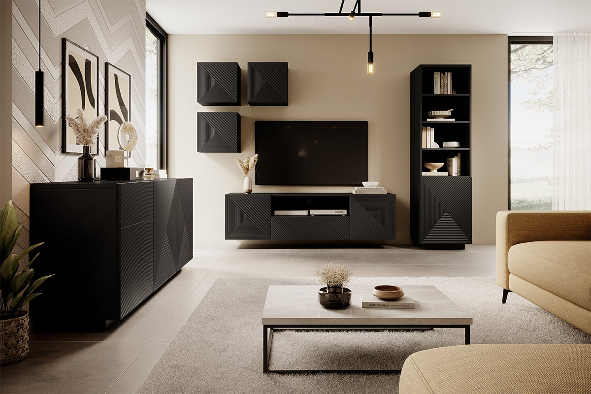 Skapis OSLO 180/43/50 melns - N1 Home