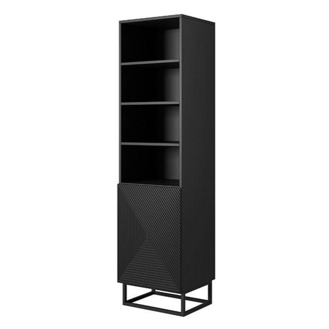 Skapis OSLO uz metāla kājām 190/43/50 melns - N1 Home