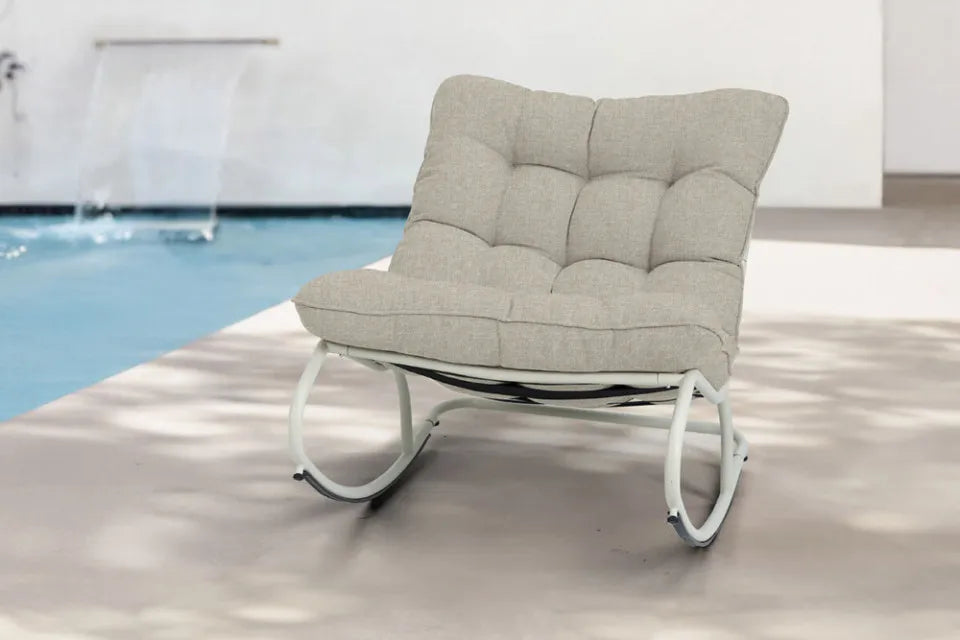 Šūpuļkrēsls Aga 71/115/73 cm gaiši pelēks - N1 Home