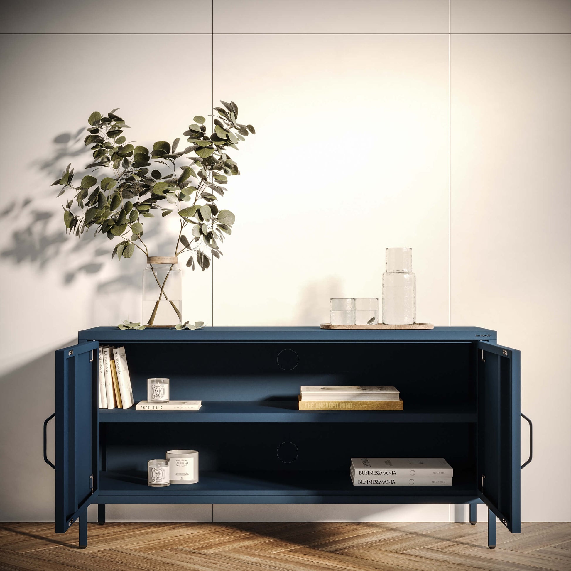 Metāla skapis Ros 115/59,5/40 cm zils - N1 Home