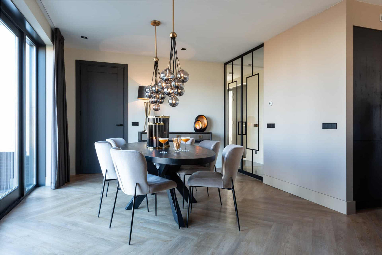 Krēsls Darby (Set of 2) Richmond Interiors 49/85/64 cm khaki velvet fire retardant