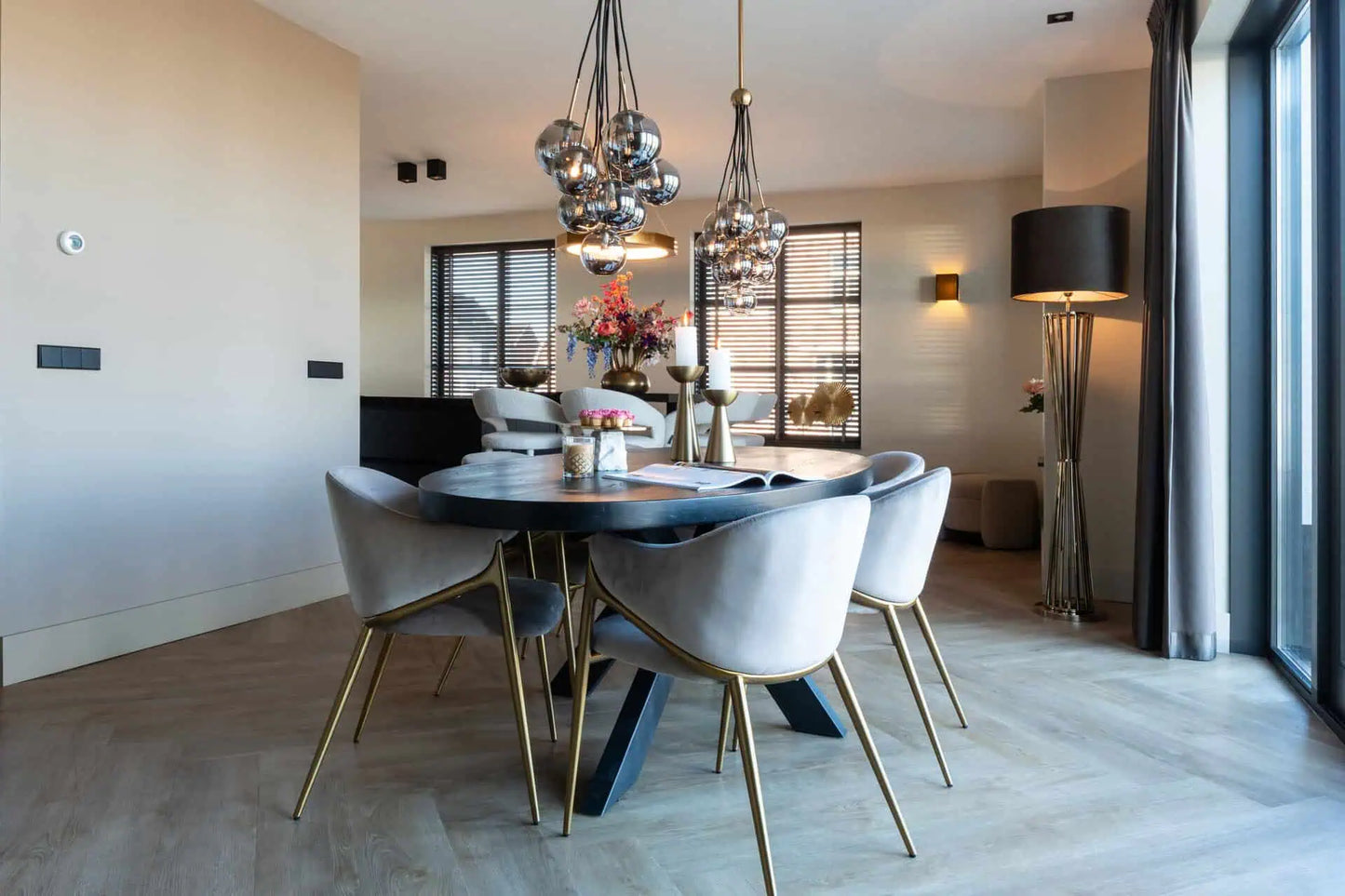 Krēsls Gwen Richmond Interiors 79,5/54/57,5 cm  khaki velvet - N1 Home