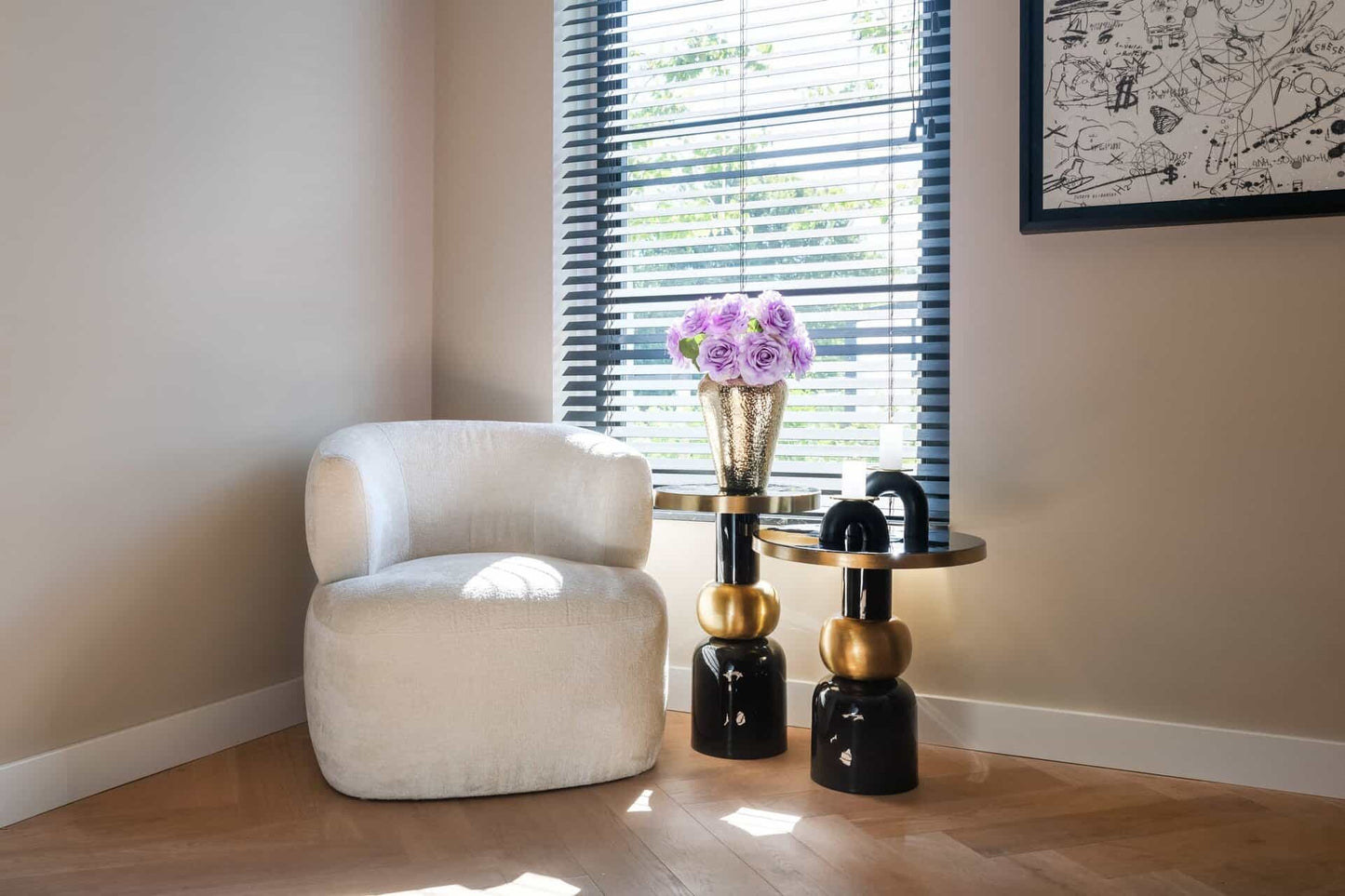 Kafijas galds Mose Richmond Interiors 51/54/51 cm melns