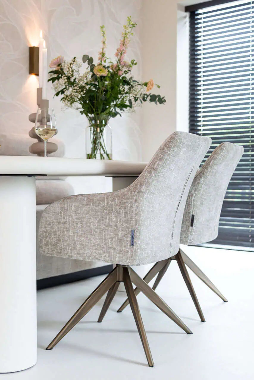 Galds Bloomstone white Richmond Interiors 76/235/120 cm balts - N1 Home