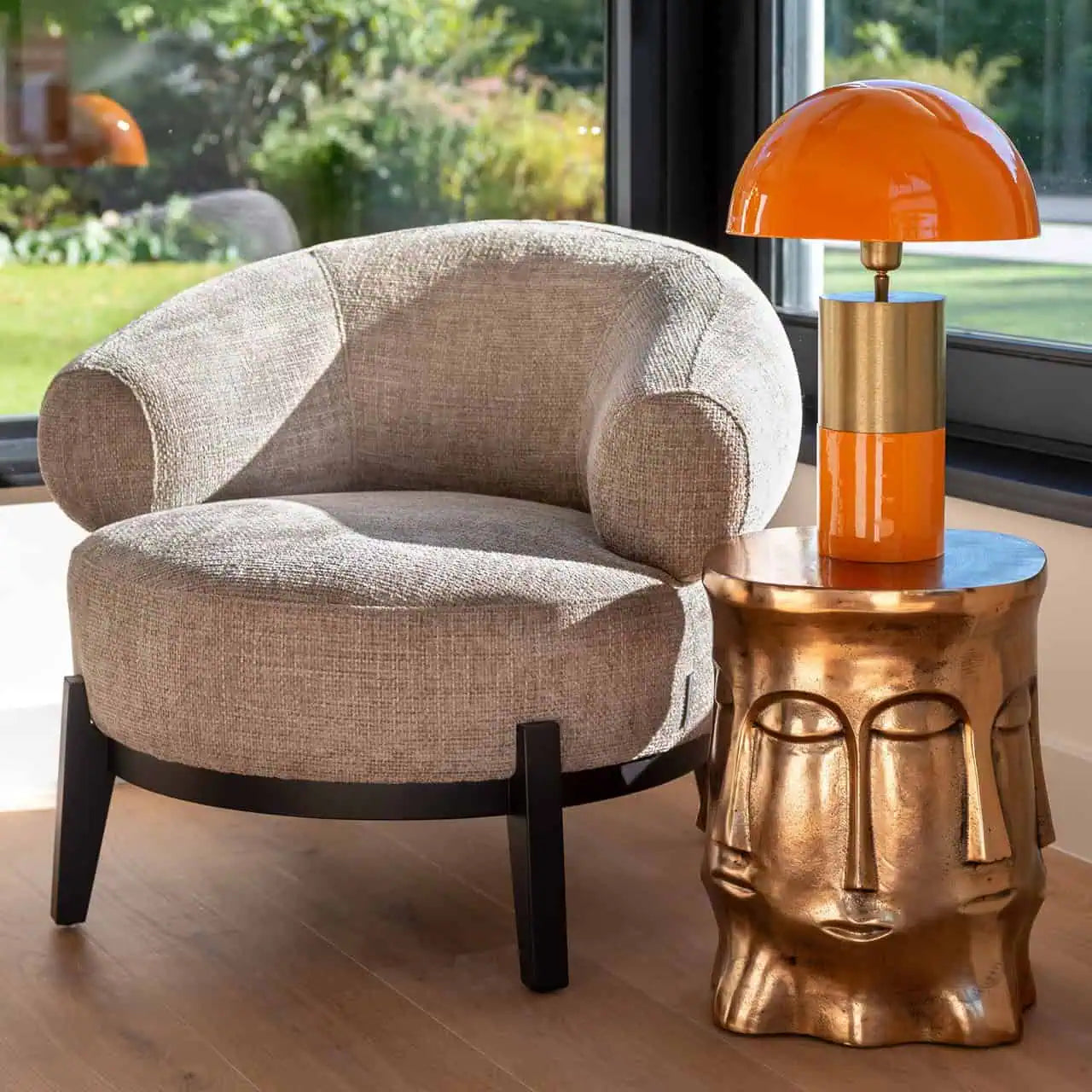 Galda lampa Richmond Interiors Twilla 48/31/31 cm oranža - N1 Home