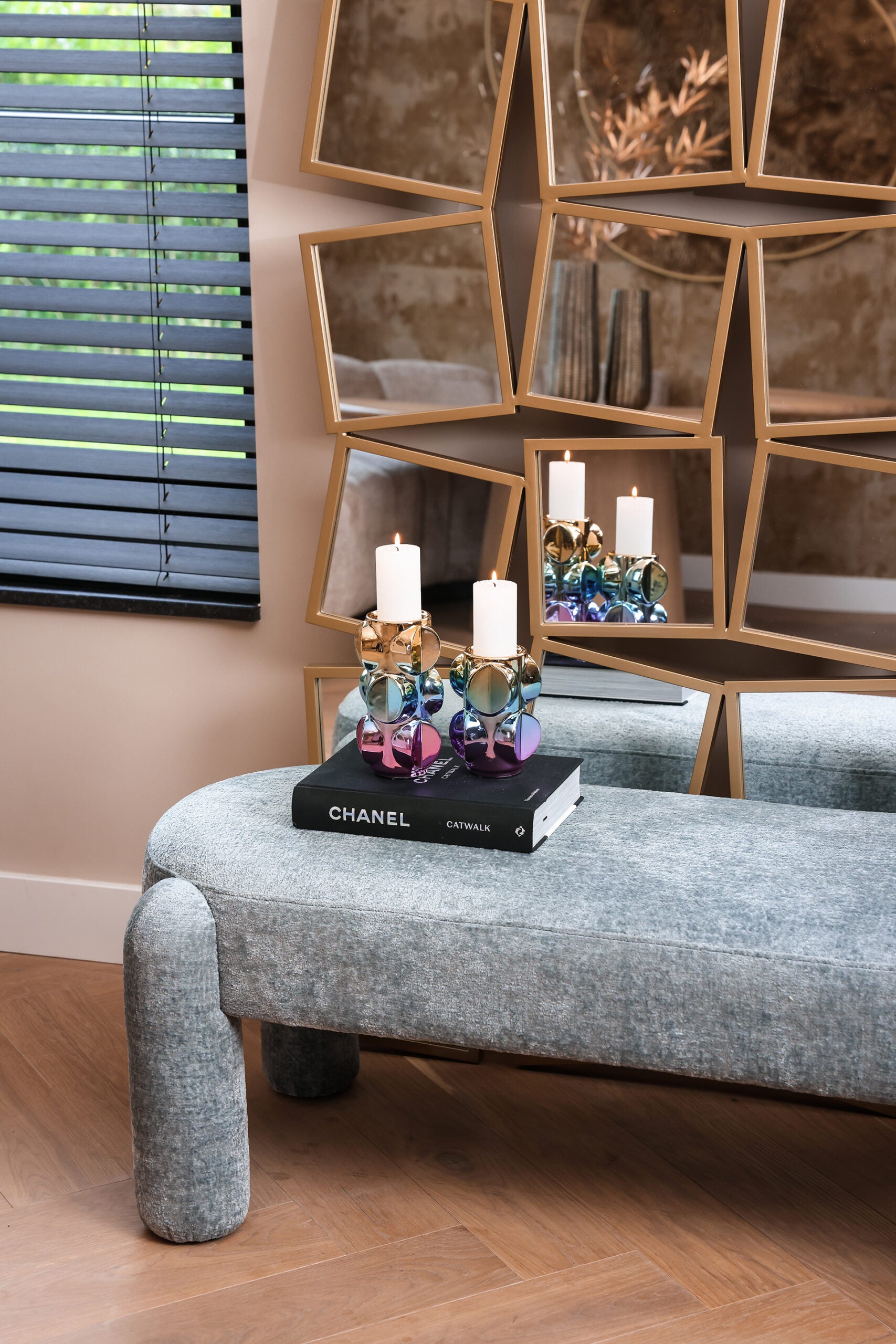 Spogulis Richmond Interiors Badia 220/112/2,5 cm zelts - N1 Home