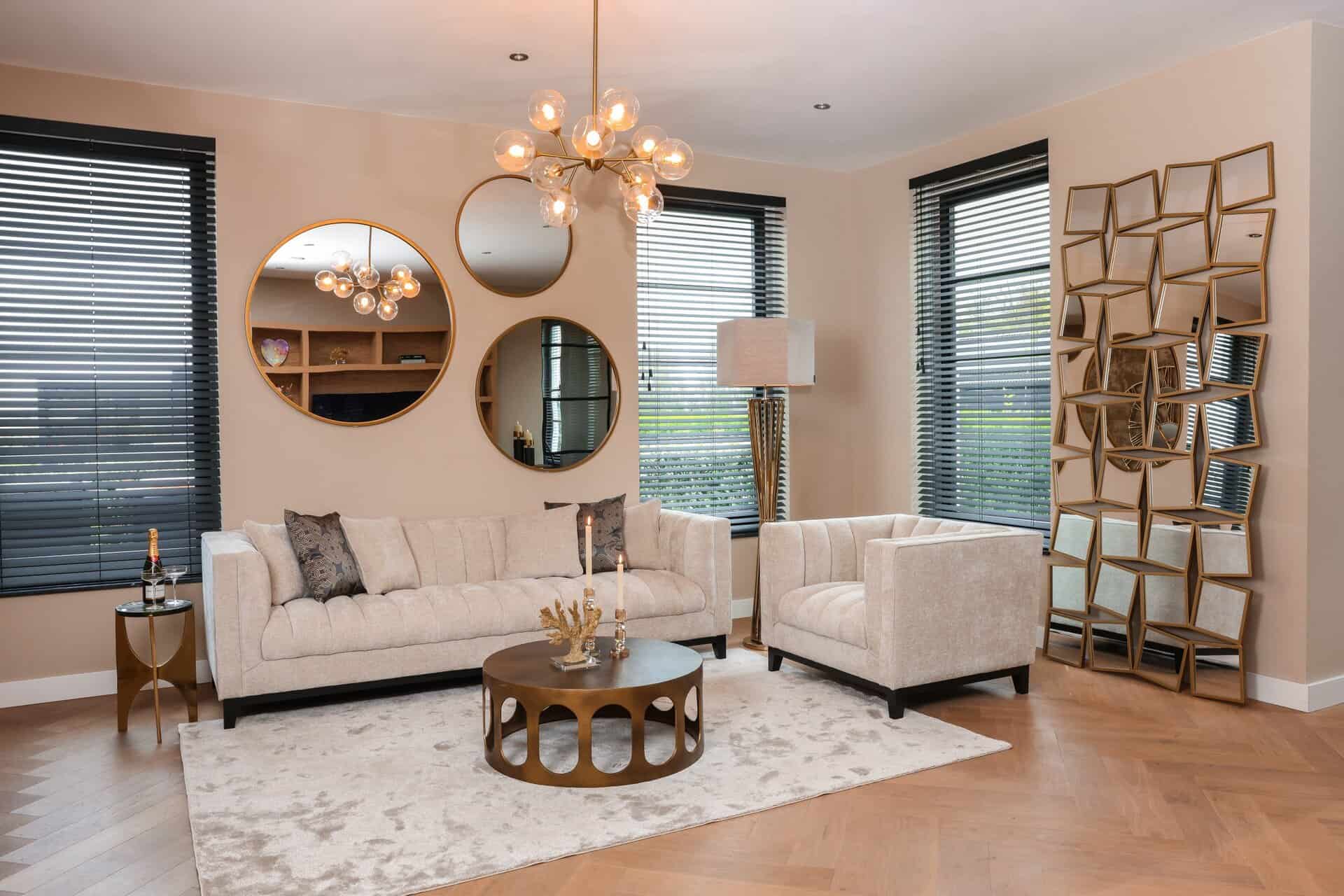 Kafijas galds Du Pont Richmond Interiors 86/36/86 cm brushed gold - N1 Home