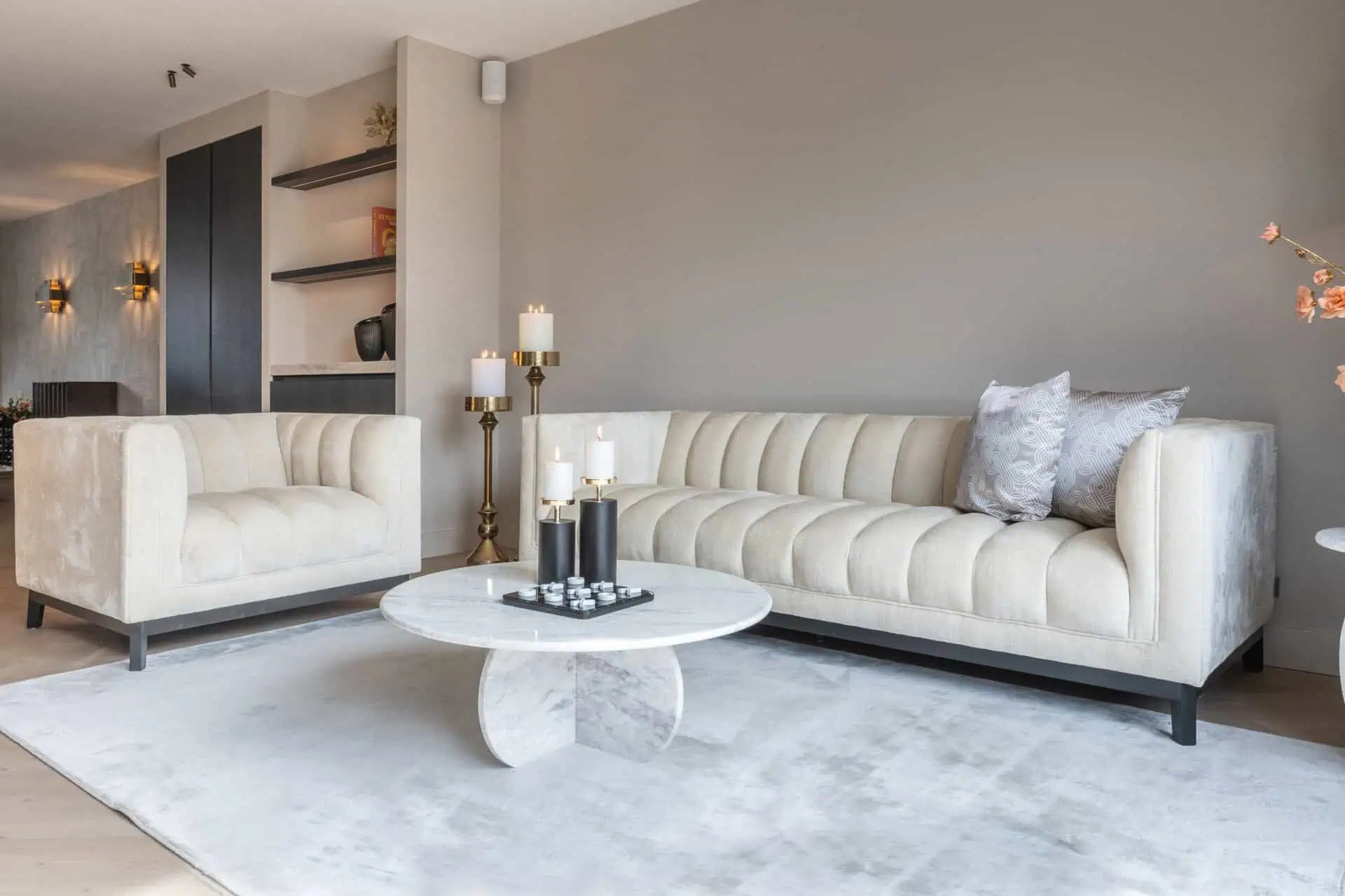 Svečturis Presley gold small Richmond Interiors 80/21/21 cm zelts - N1 Home