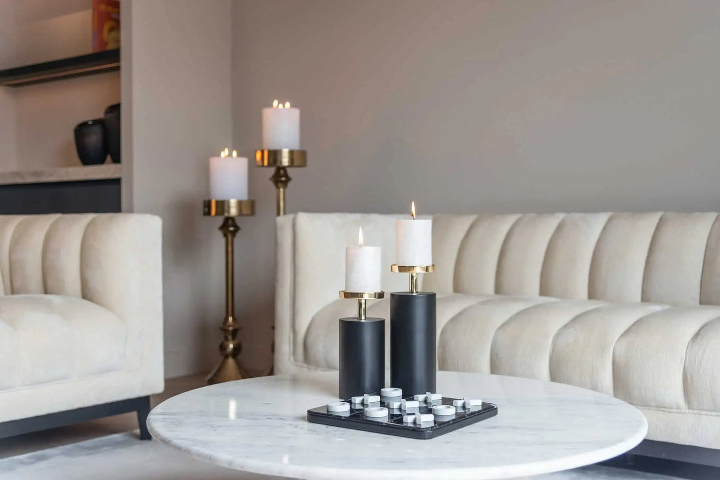 Svečturis Presley gold small Richmond Interiors 100/21/21 cm zelts - N1 Home