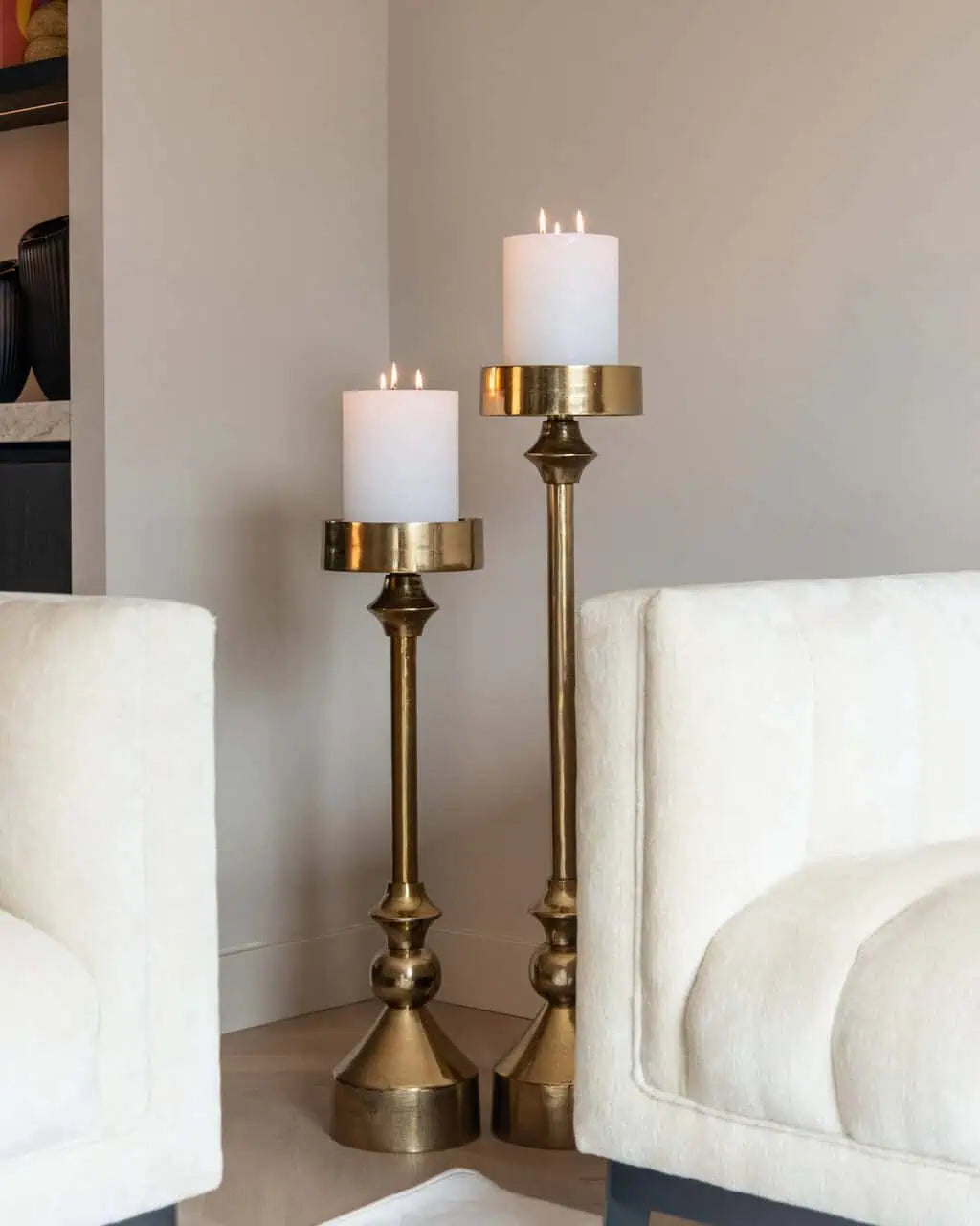 Svečturis Presley gold small Richmond Interiors 100/21/21 cm zelts - N1 Home