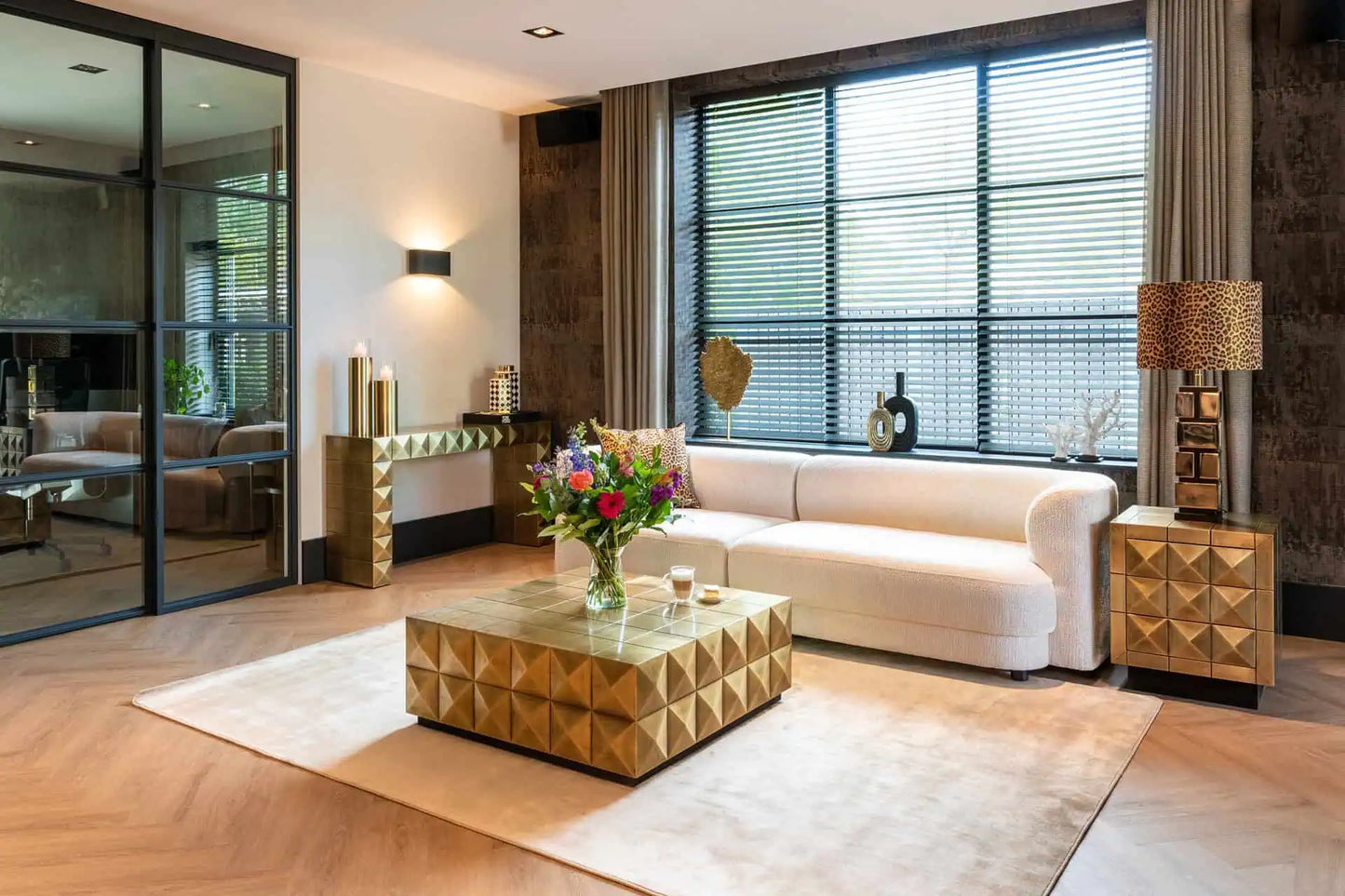 Konsole Collada Richmond Interiors 76/137/36 cm zelts - N1 Home