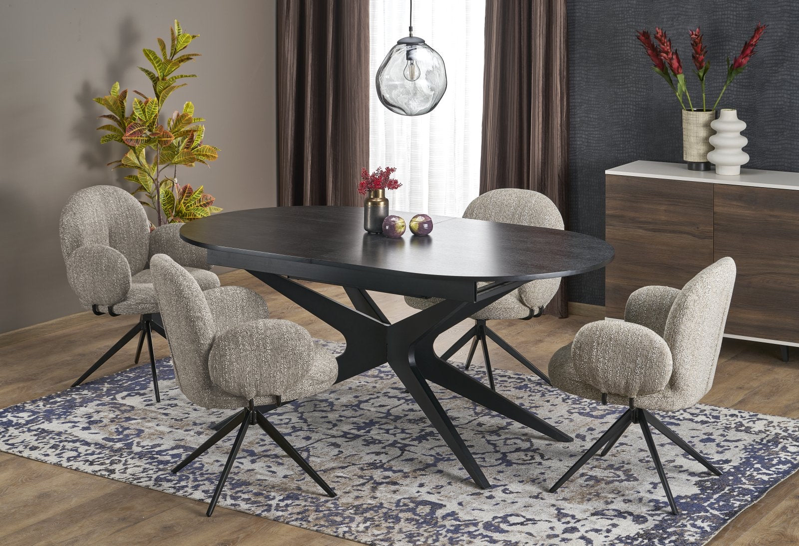 Krēsls Bloom 65/64/82/47 cm pelēks - N1 Home