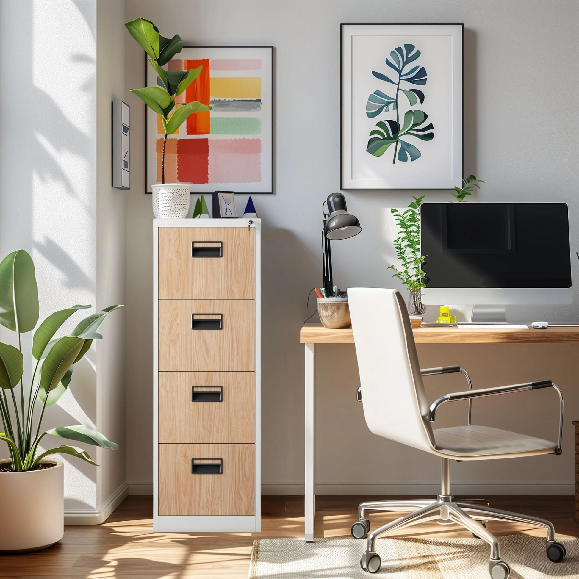 Metāla failu skapis Sar 132/46/62 cm ozols - N1 Home