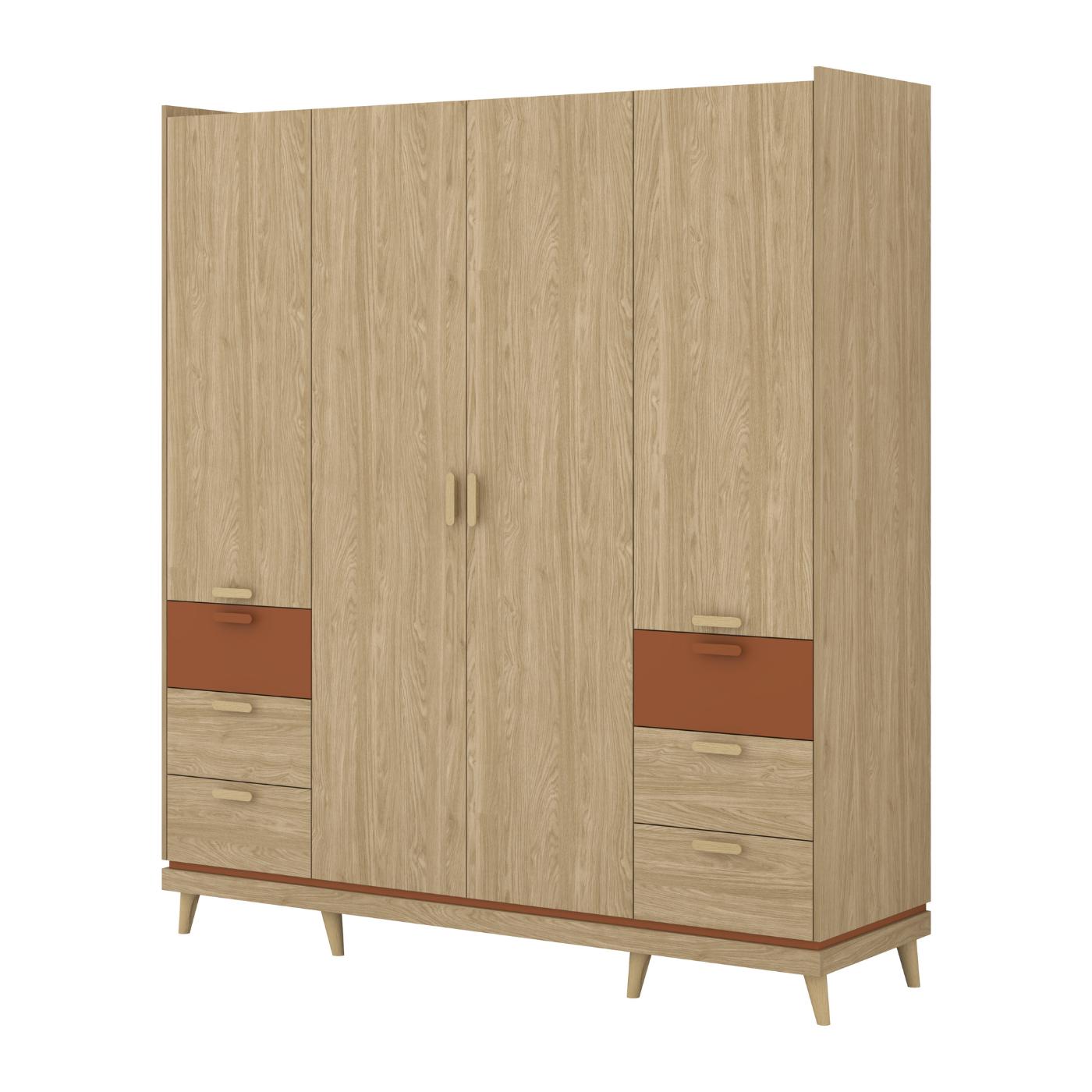 Skapis Skanija  144;190/215/57 cm ozols - N1 Home