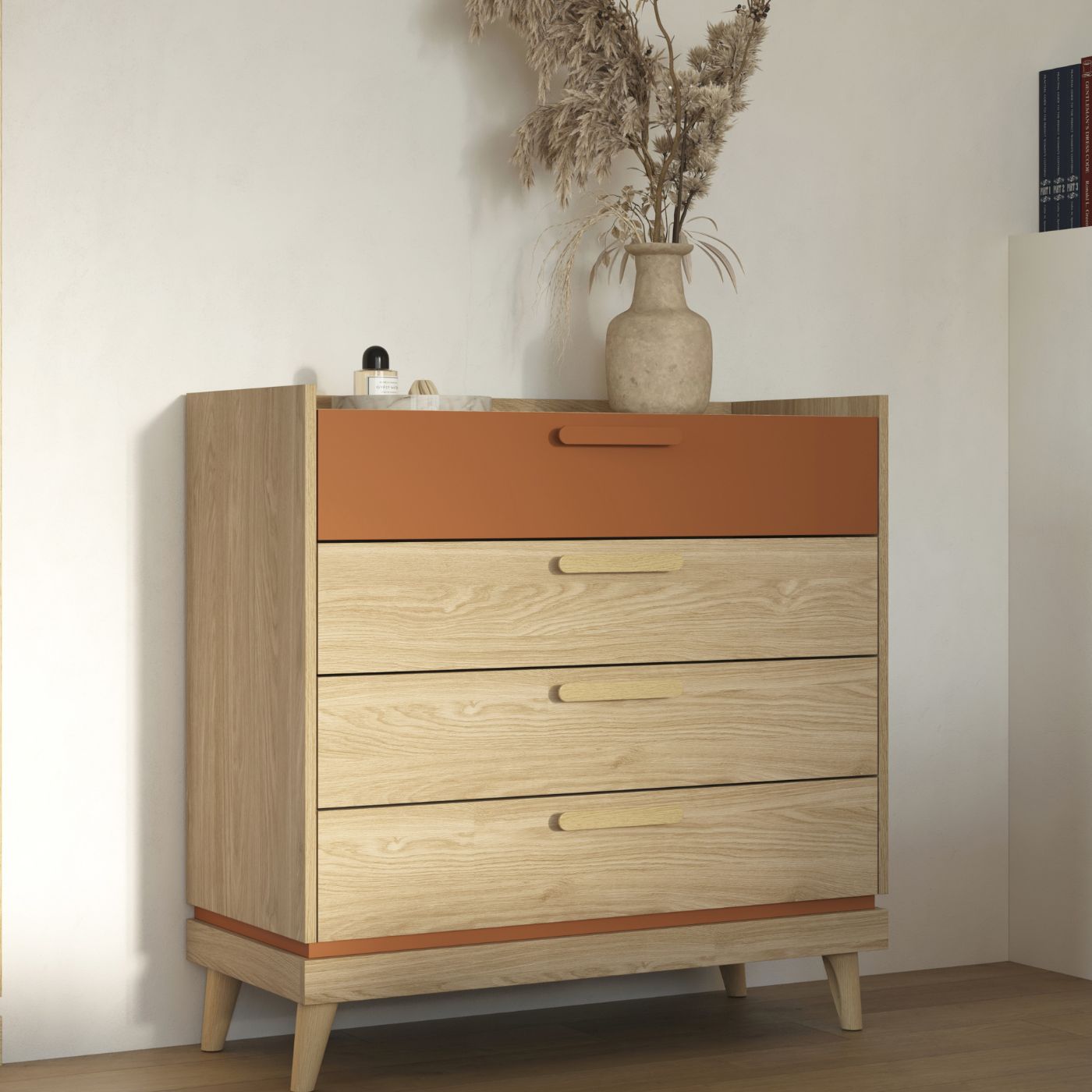 Kumode Skanija 90/90/40 cm ozols - N1 Home