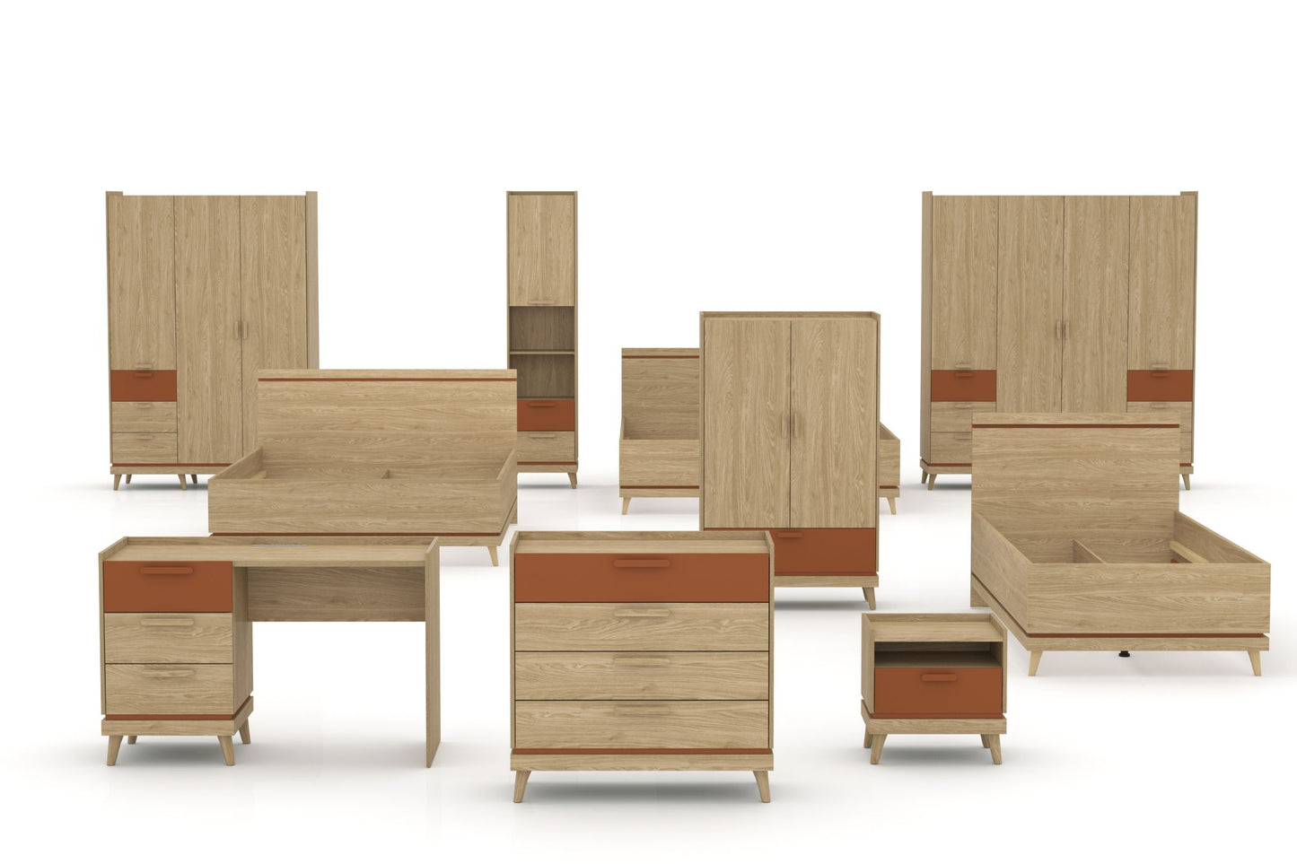 Skapis Skanija  105;165;185/100/207 cm ozols