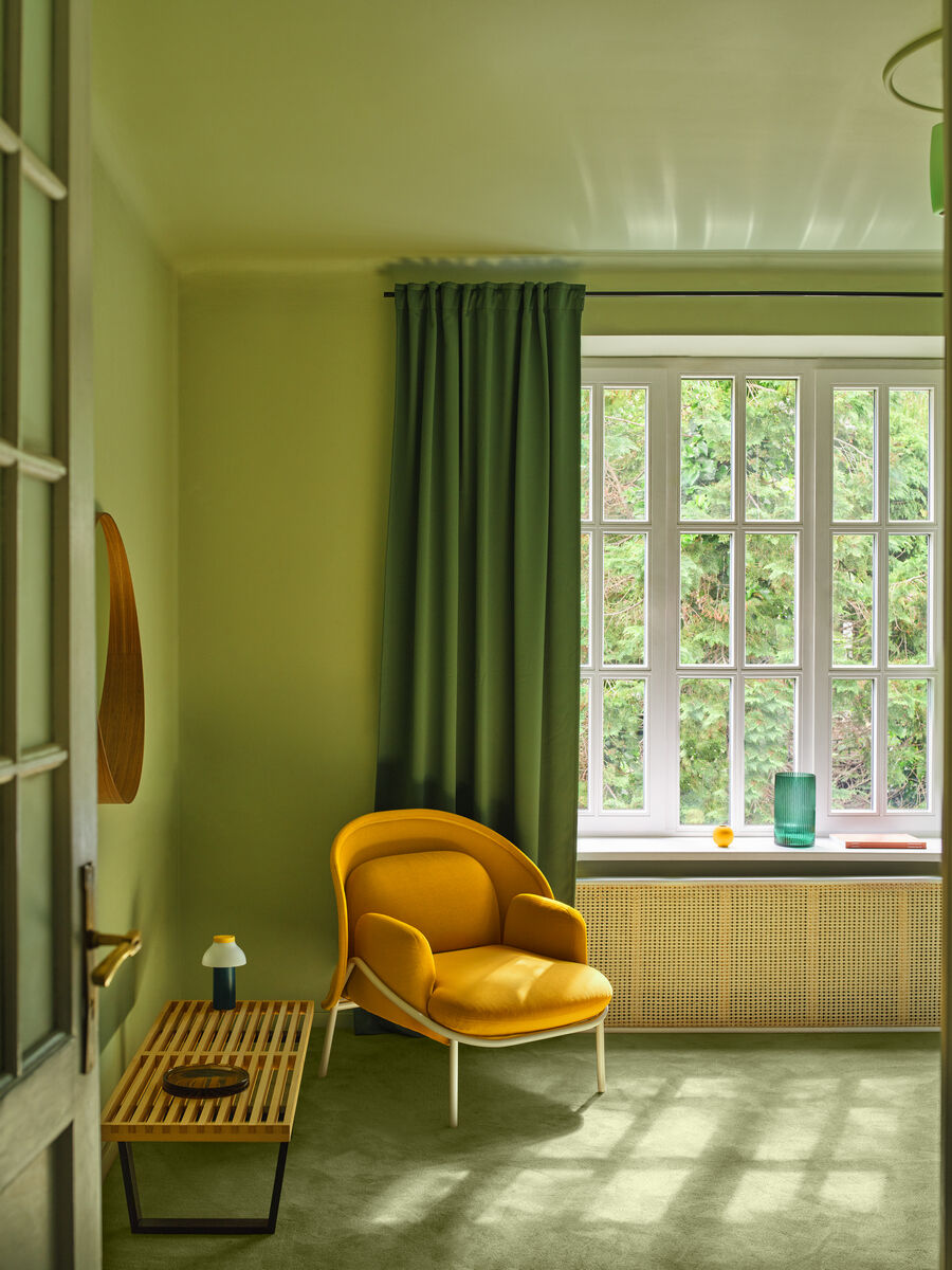 Krēsls Merd S 91/81/90 cm krēms,dzelts /dažādas polsterējuma krāsas - N1 Home