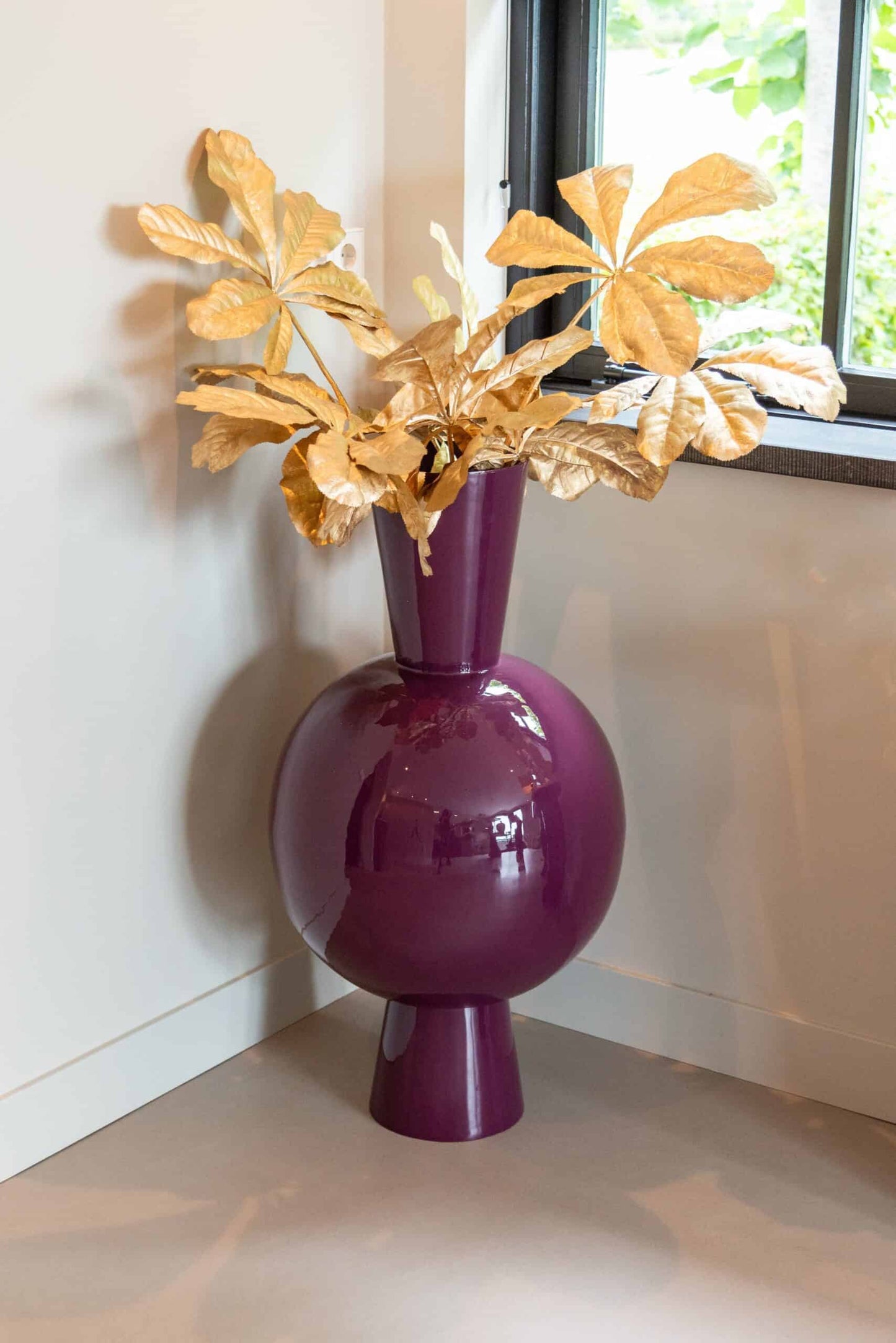 Vāze Avine Richmond Interiors 52/52/98 cm burgundy