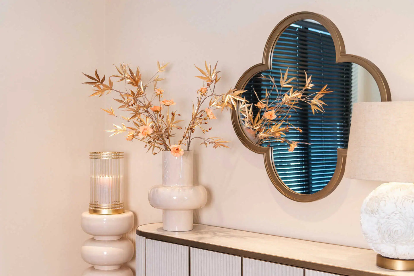 Svečturis Dyara gold small Richmond Interiors 27/22/22 cm zelts - N1 Home