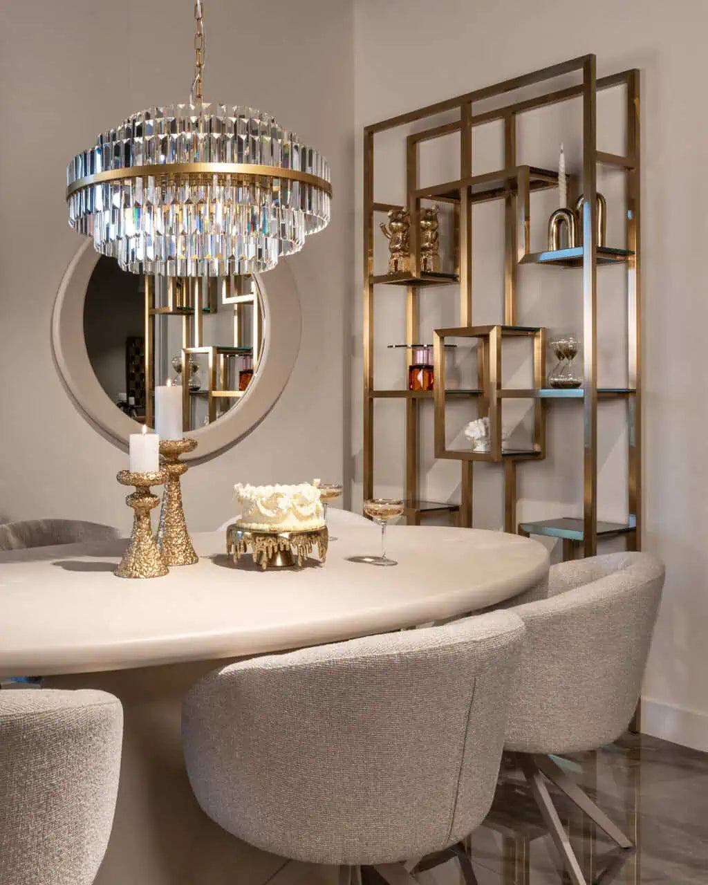 Lustra Desire brushed gold small Richmond Interiors 35/49 cm zelts - N1 Home