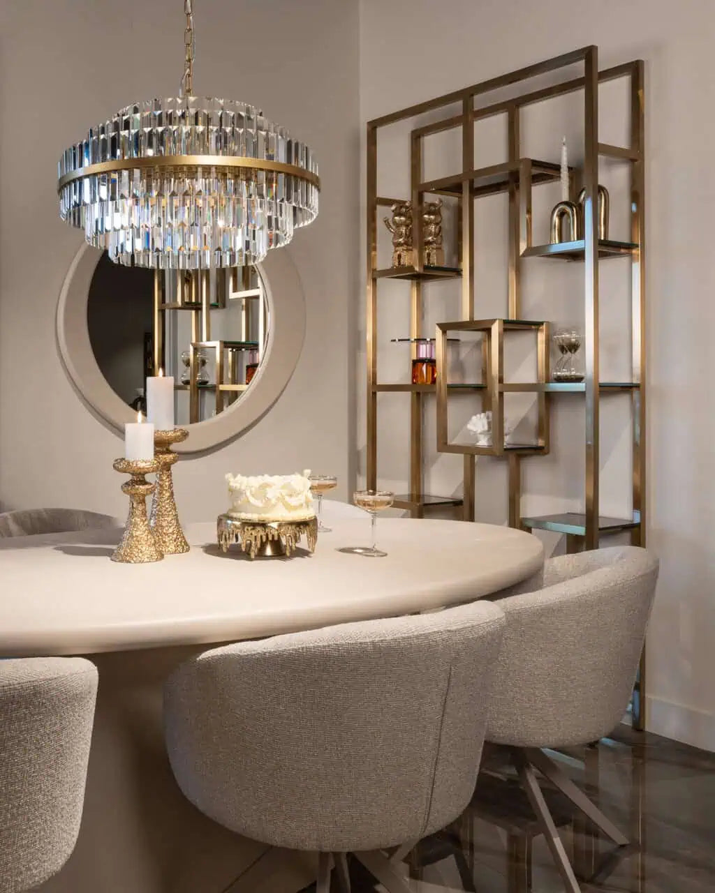 Lustra Desire brushed gold small Richmond Interiors 35/49 cm zelts - N1 Home