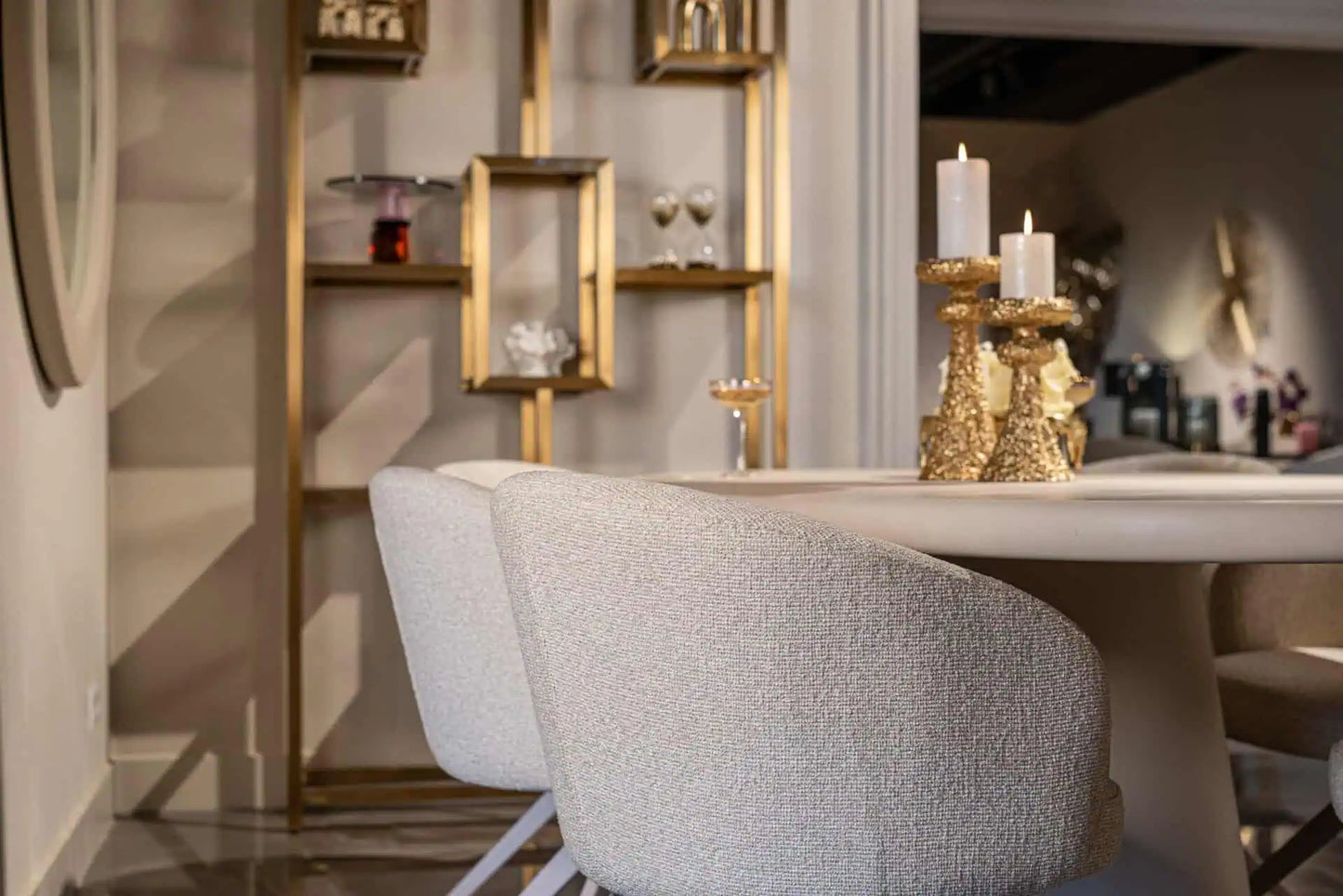 Svečturis July gold large Richmond Interiors 31/14/14 cm zelts - N1 Home