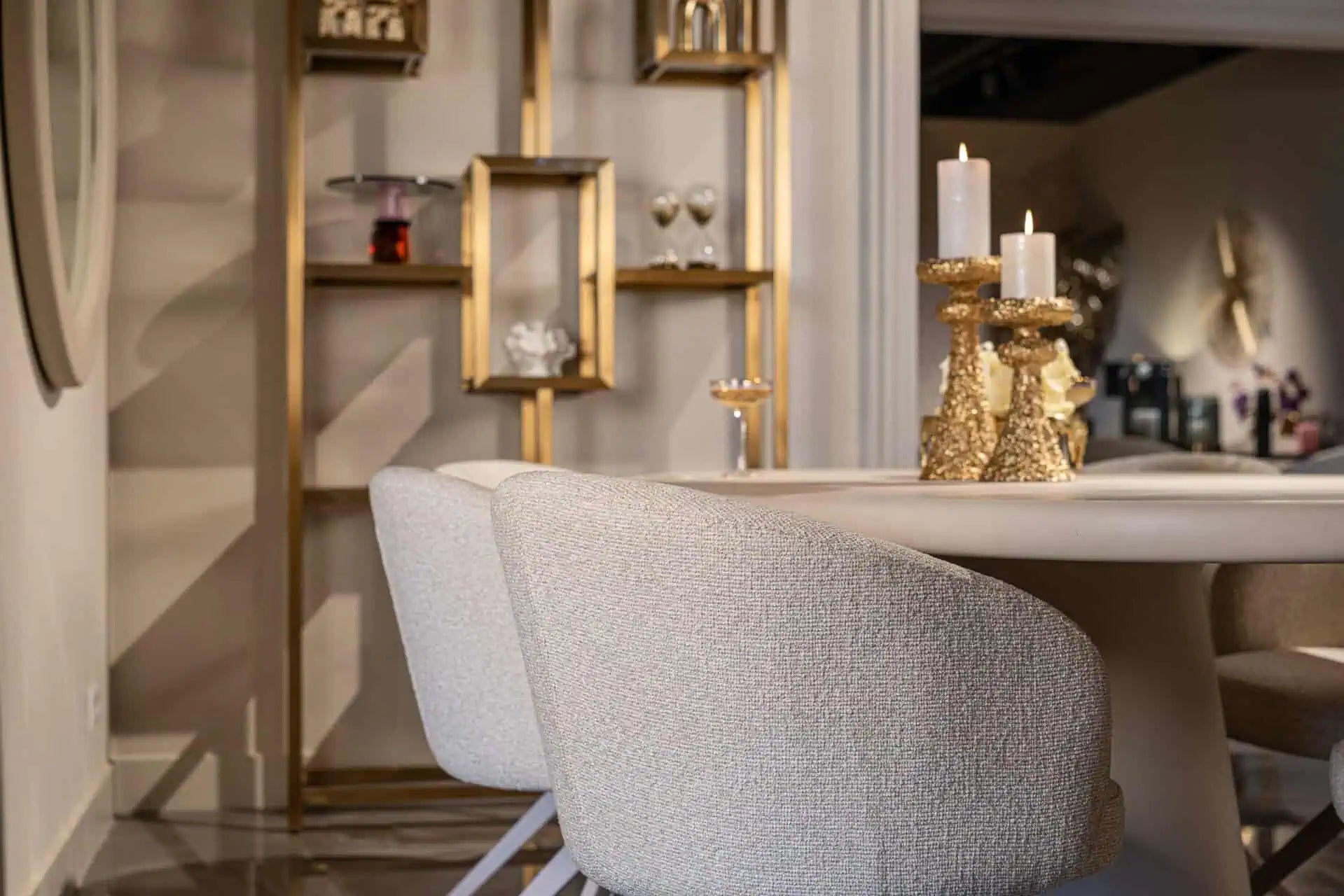 Svečturis July gold large Richmond Interiors 31/14/14 cm zelts - N1 Home