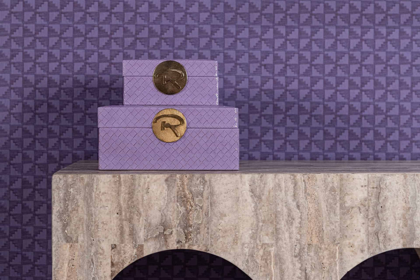 Uzglabāšanas kaste Joelle Richmond Interiors 17/16/8; 23/24/10 cm purple