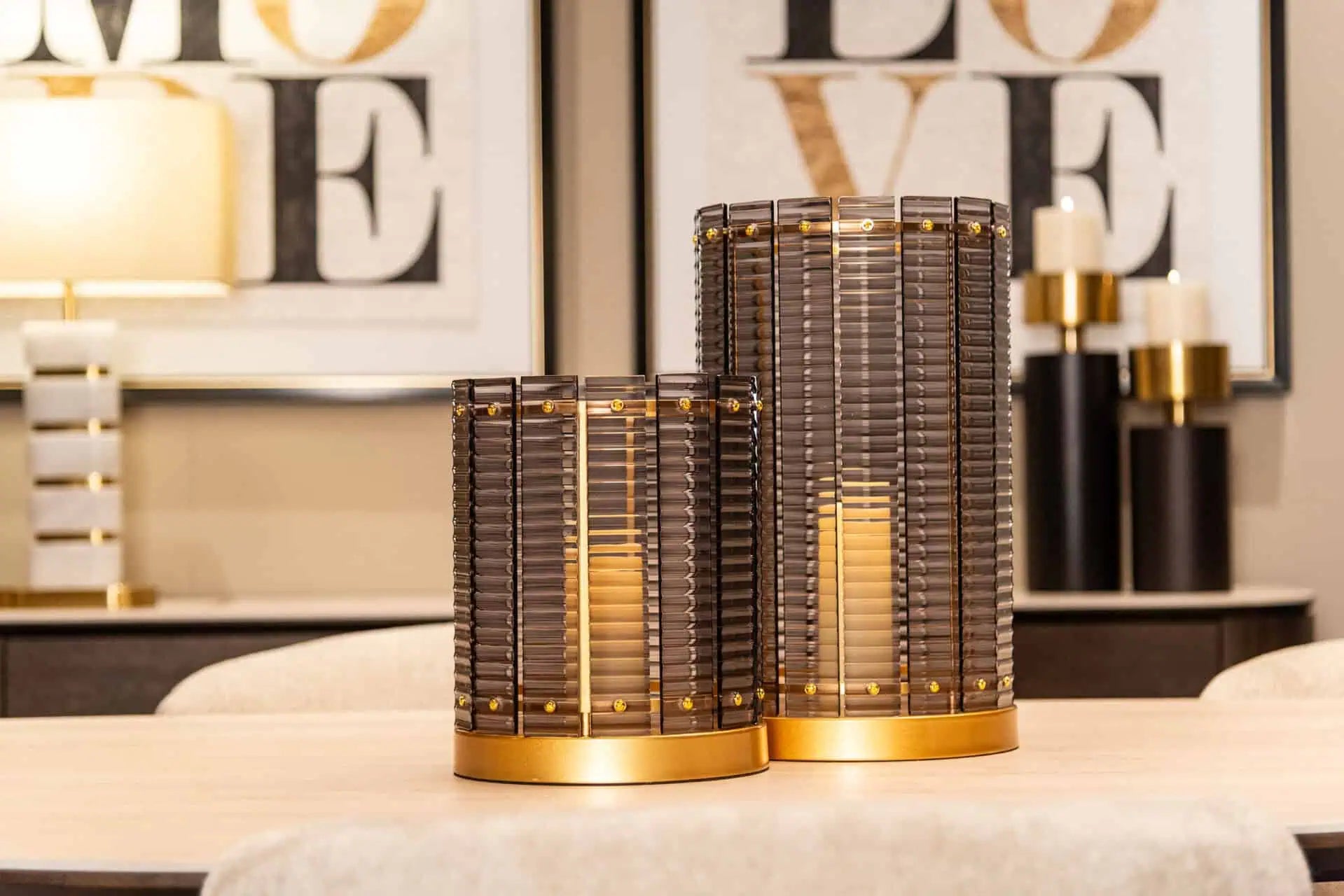 Svečturis Daylin smoke large Richmond Interiors 40,5/24/24 cm dūmi - N1 Home