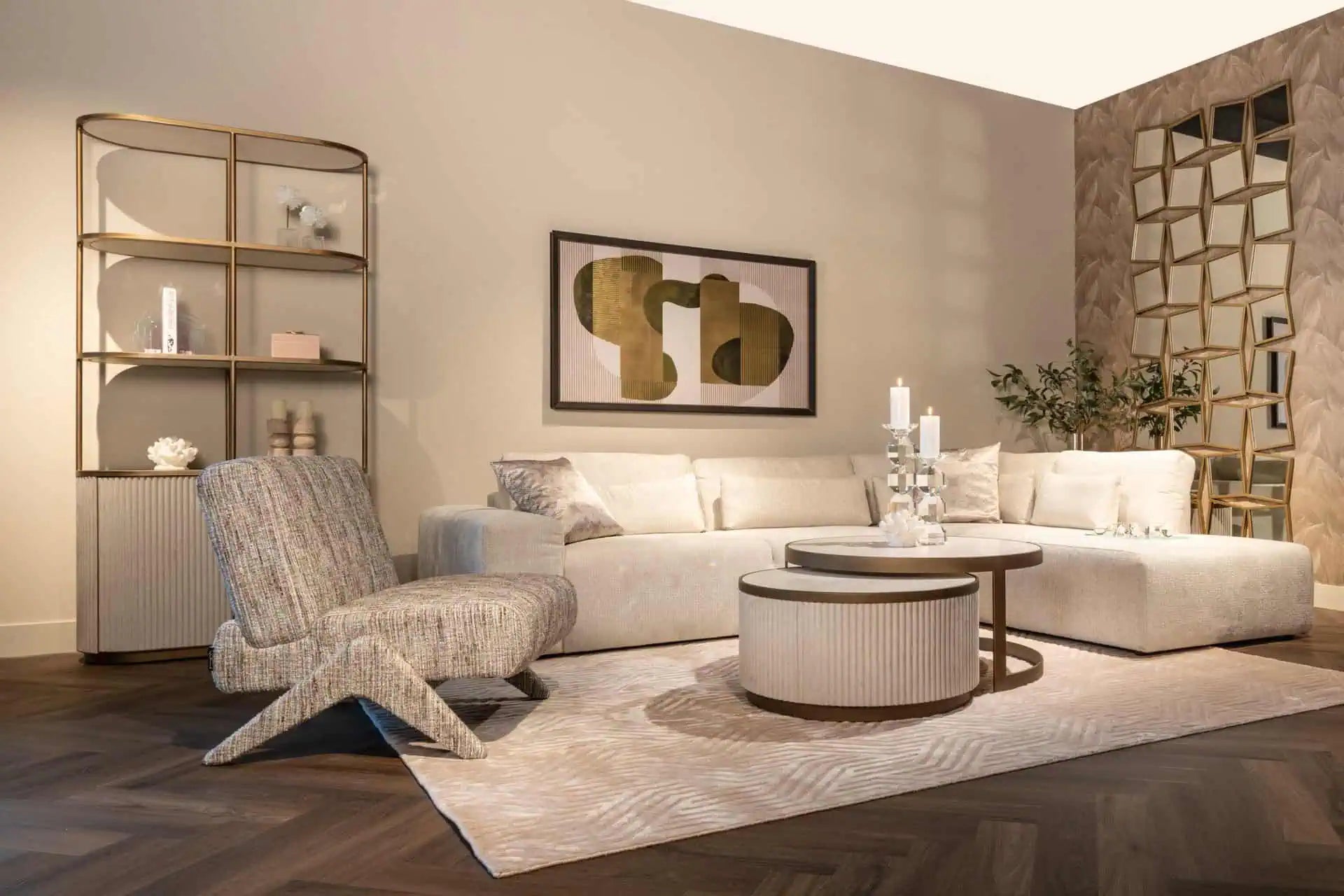 Kafijas galds Tivoli white (Set of 2) Richmond Interiors 44/91 cm balts - N1 Home