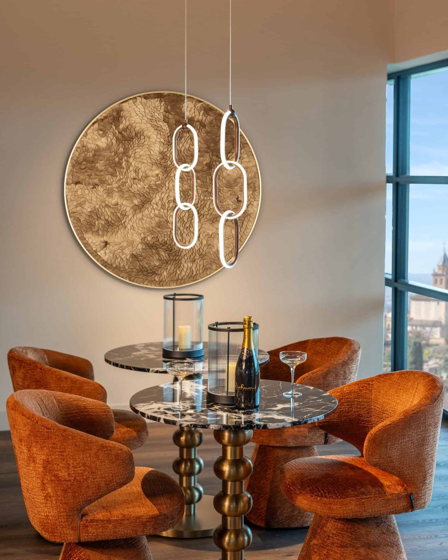 Bistro galds Witlox Richmond Interiors 76/75/75 cm zelts/melns