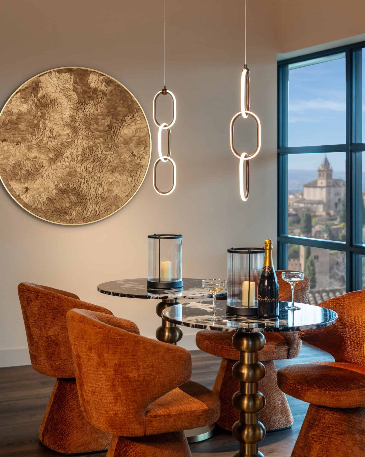 Bistro galds Witlox Richmond Interiors 76/75/75 cm zelts/melns
