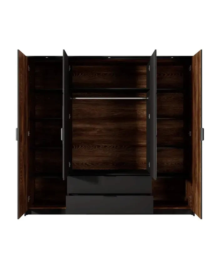 Skapis Milts 223/210/59 cm kastaņkrāsas/antracīts - N1 Home