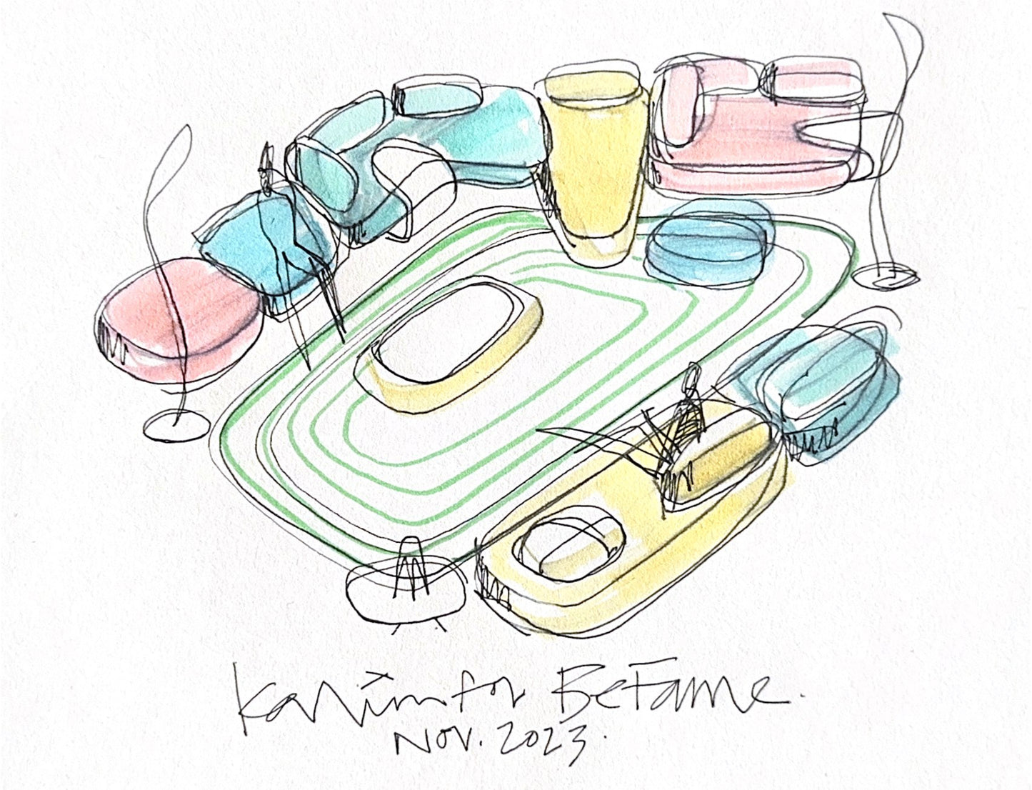 Dīvānd-krēsls Skew Befame 72/106/165 cm bēšs