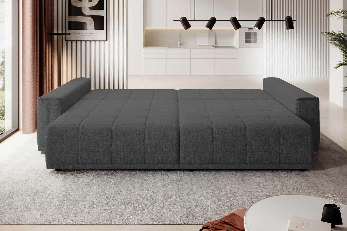 Dīvāns Mots 278/83/130 cm tumši pelēks - N1 Home