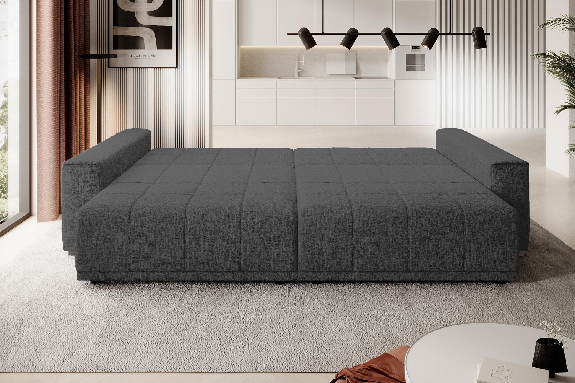 Dīvāns Mots 278/83/130 cm tumši pelēks - N1 Home