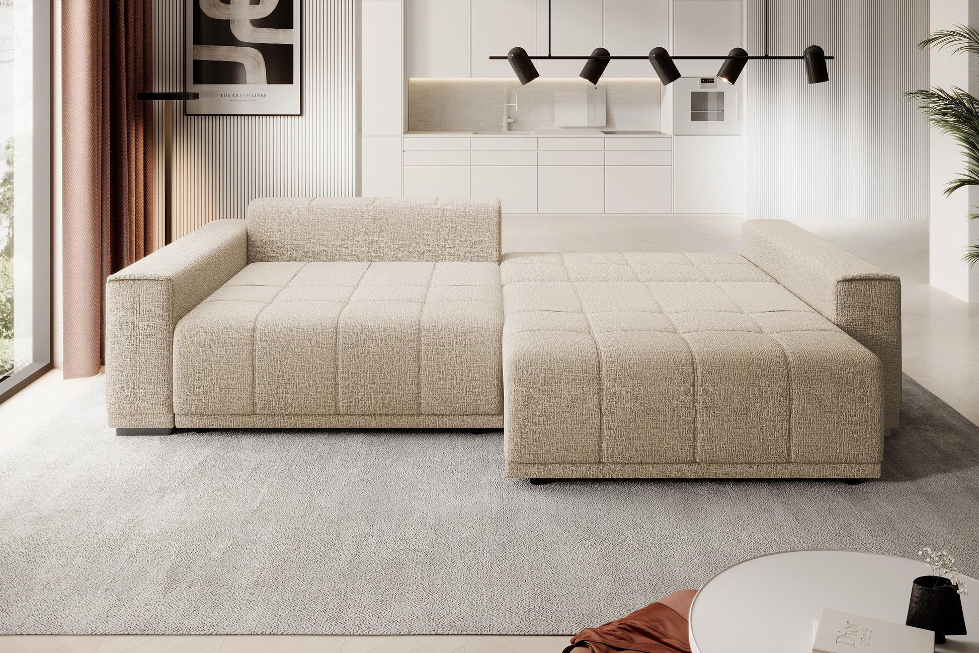 Dīvāns Mots 278/83/130 cm bēšs - N1 Home