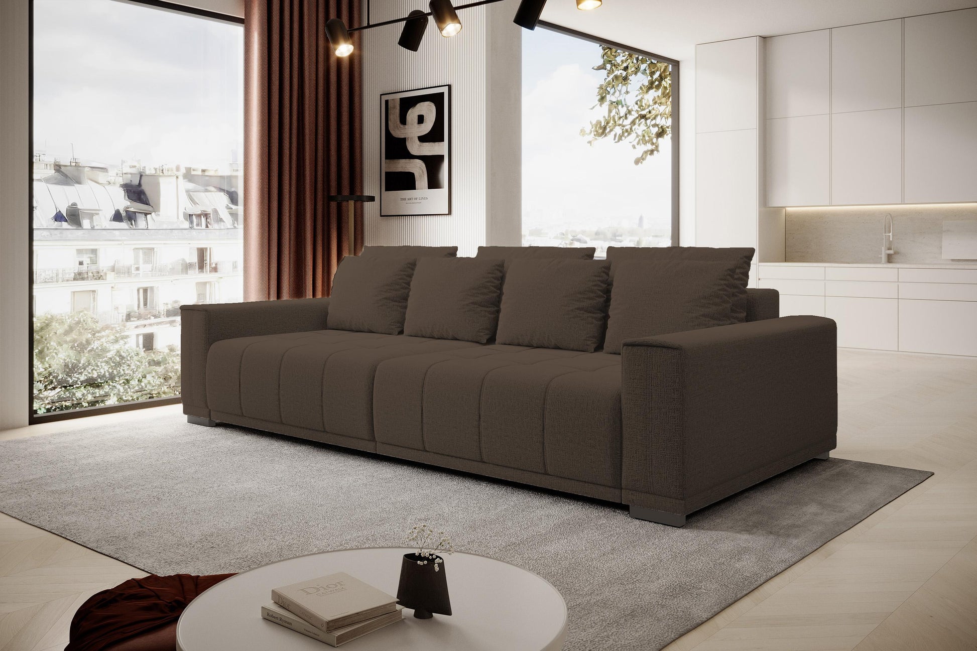 Dīvāns Mots 278/83/130 cm brūns - N1 Home