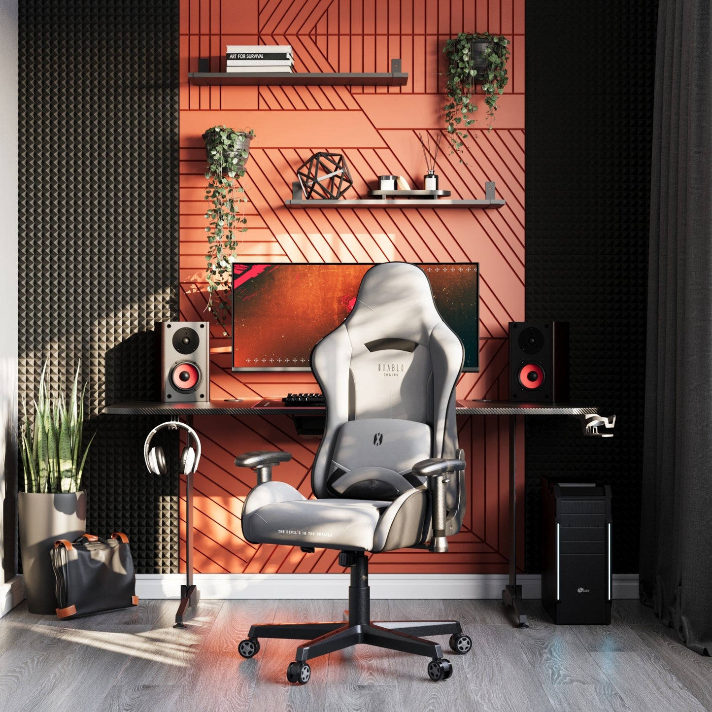 Krēsls X - Sta 63/120/63 cm pelēks - N1 Home