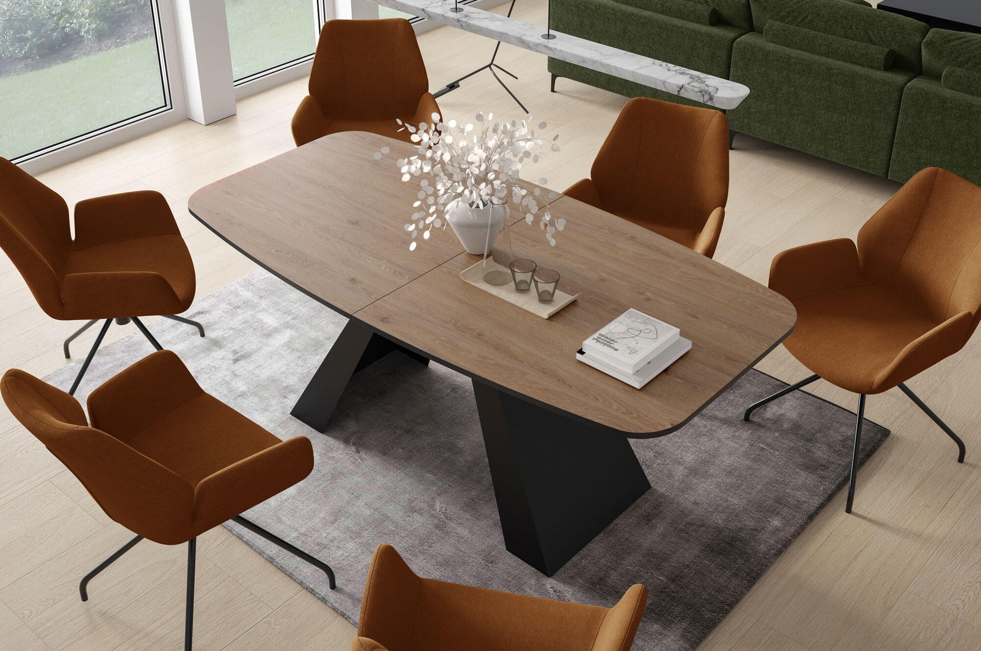 Galds Myra 160/76/80 cm Truffles Davos brūns ozols - N1 Home