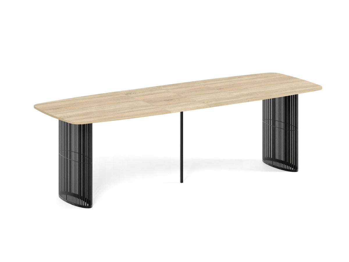 Galds Arco 160;180;200/76/90 cm Artizan ozols/melns