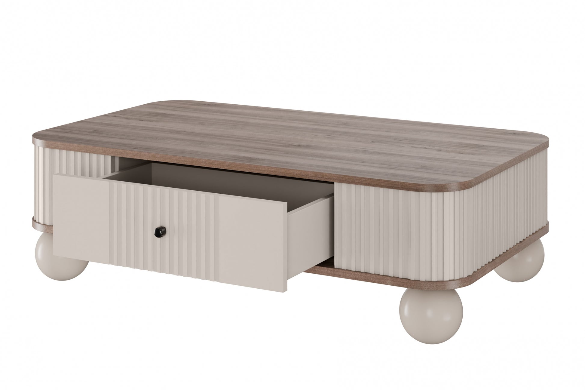 Kafijas galds  Vespa 103/32/60 cm kašmirs/rieksts/melns - N1 Home