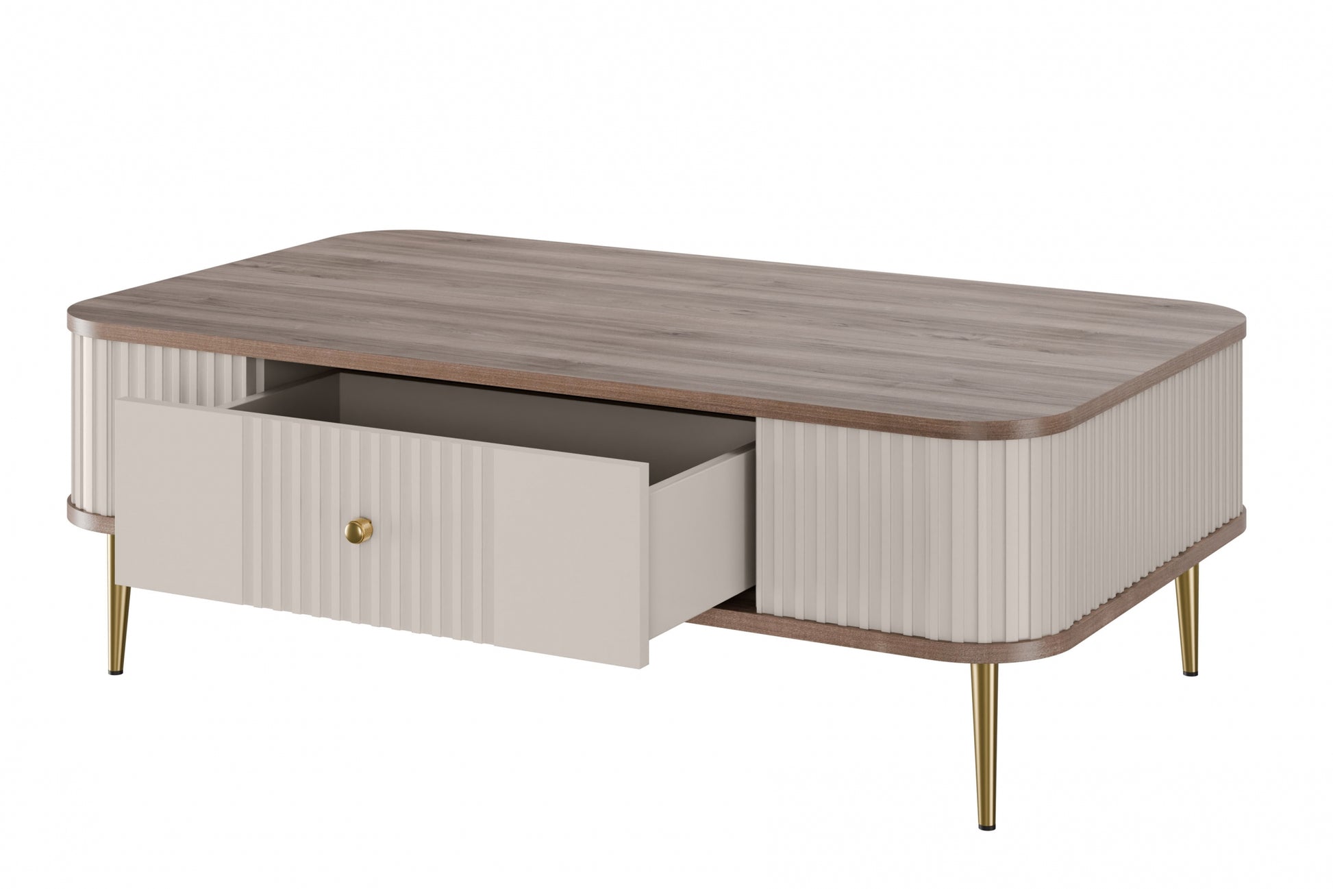 Kafijas galds  Vespa 103/35/60 cm kašmirs/rieksts/zelts - N1 Home